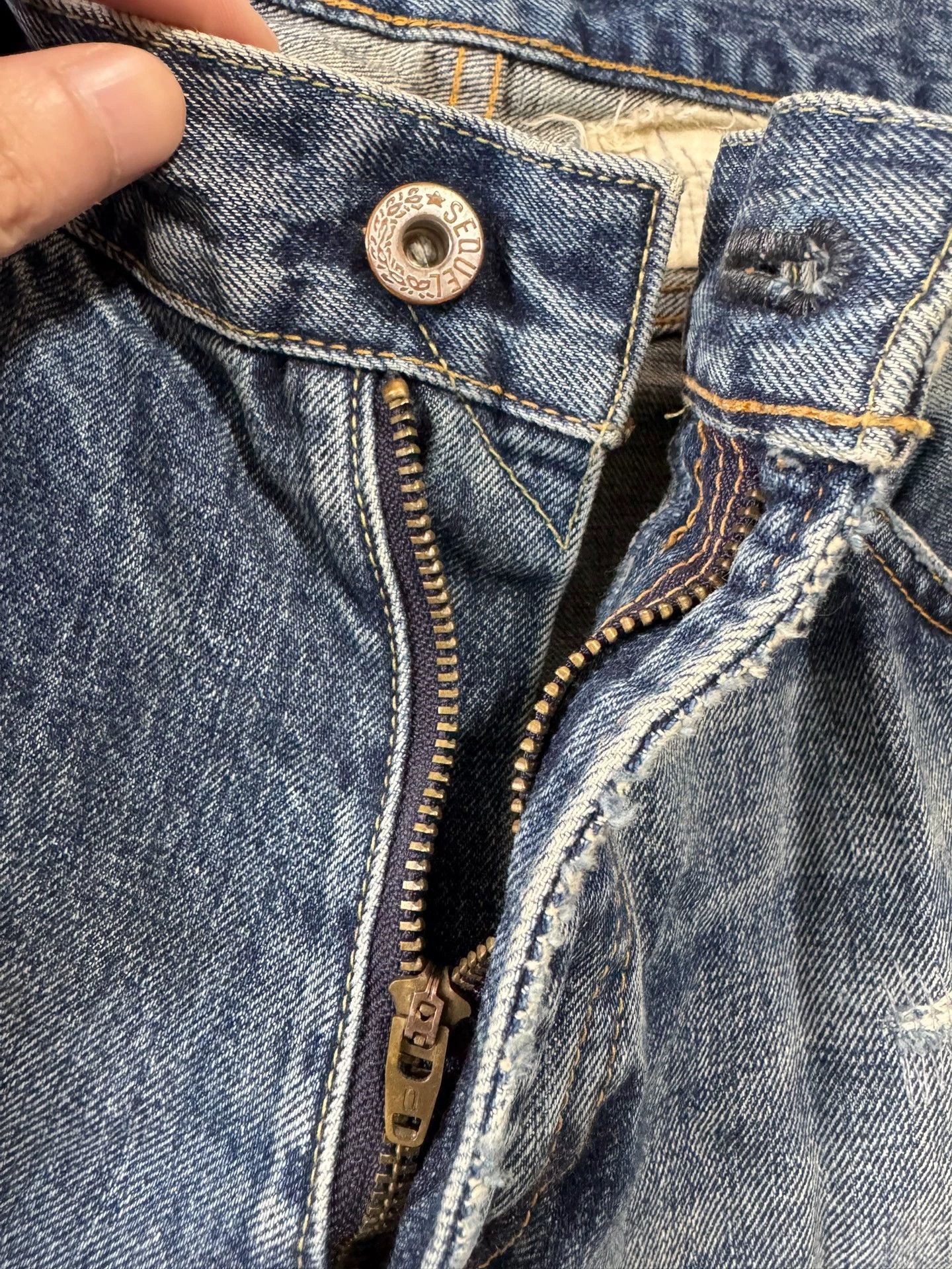 Fragment Design Sequel x Fragment 24AW Washed Distressed Denim Blue XL Size US 36 / EU 52 - 5 Thumbnail
