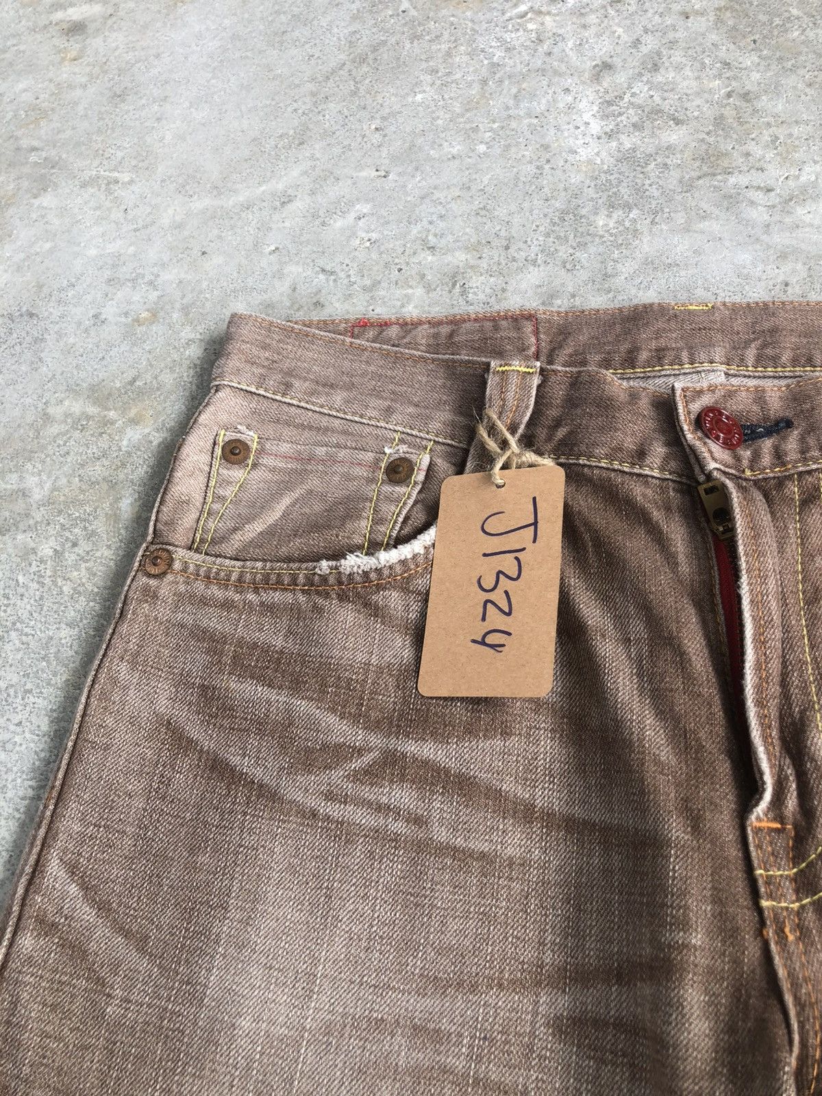 If Six Was Nine Japanese Edwin 503 Flared Jeans Distressed Size US 33 - 14 Thumbnail