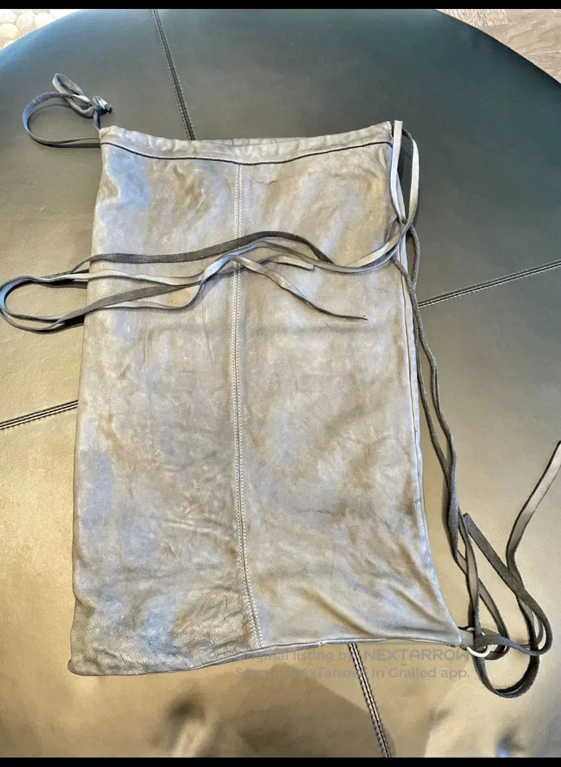 Leon Emanuel Blanck Cowhide Washed Gray Oversized Pocket Bag. Size ONE SIZE - 2 Thumbnail