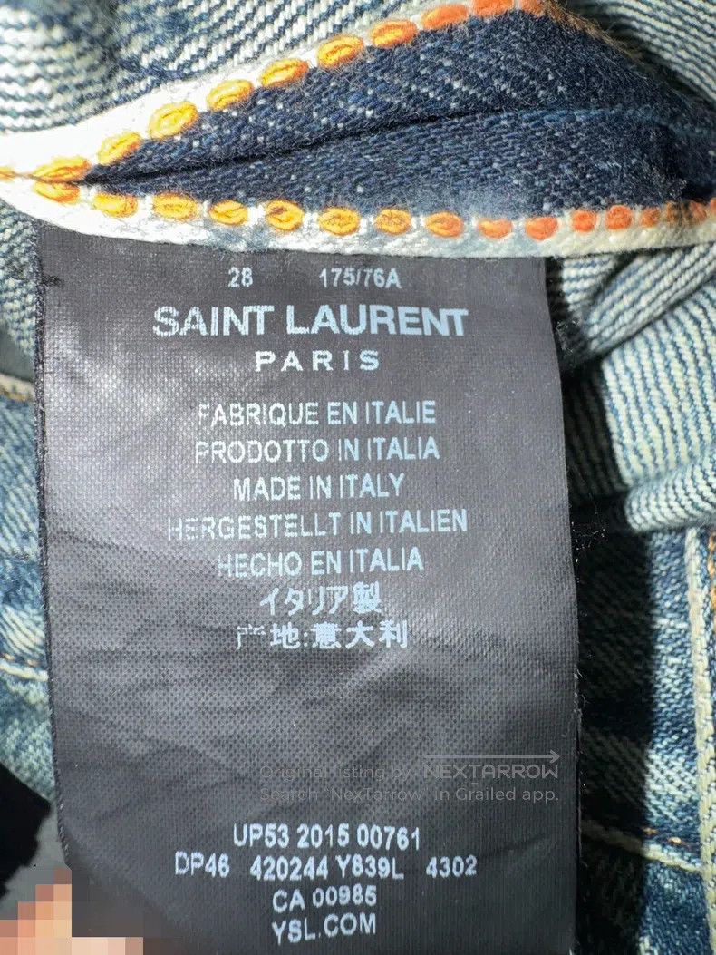 Saint Laurent Paris Saint Laurent Paris Knee Cut-Out Denim Jeans i Size US 28 / EU 44 - 6 Thumbnail