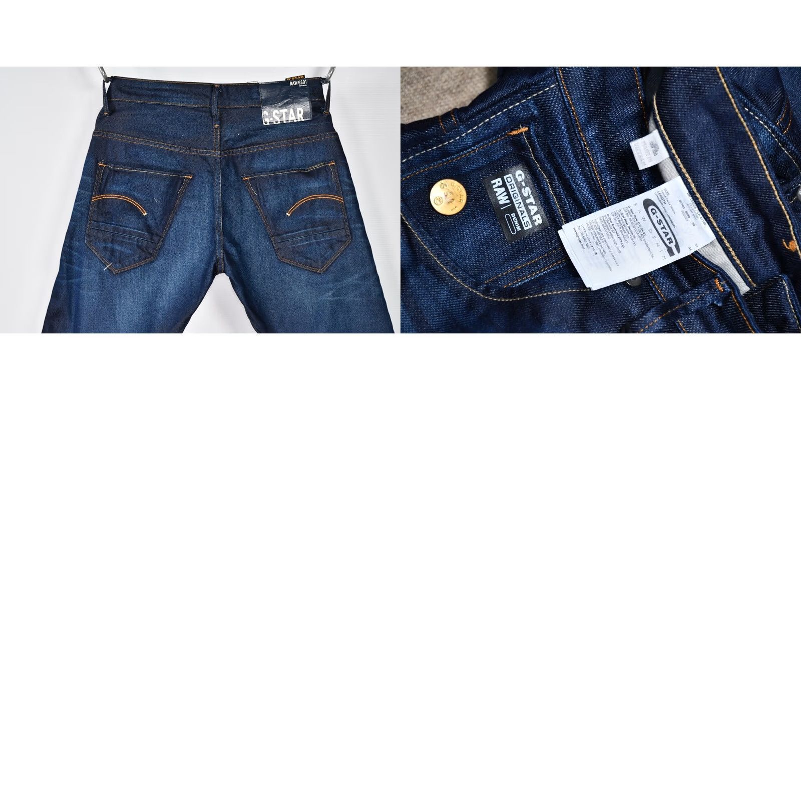 G-Star G-Star Raw 3301 Slim Jeans Men W31/L34 Blue 100% Cotton Denim 5-Pocket Design Slim Regular Fit Vintage No N/A Size US 31 - 8 Thumbnail
