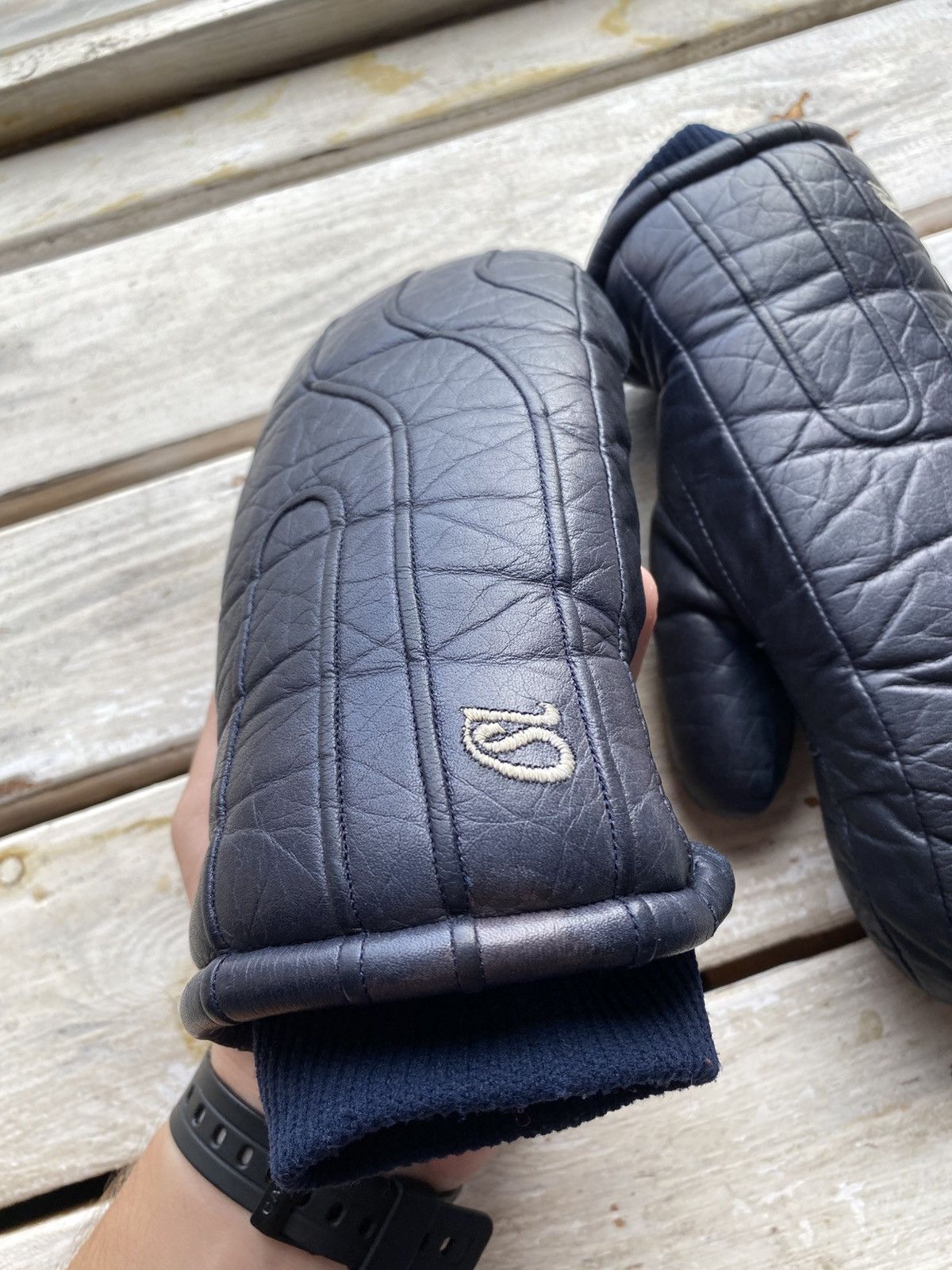 Hysteric Glamour × Japanese Brand HandMade Rare Vintage Y2K Leather Made in Japanese Gloves Size ONE SIZE - 7 Thumbnail
