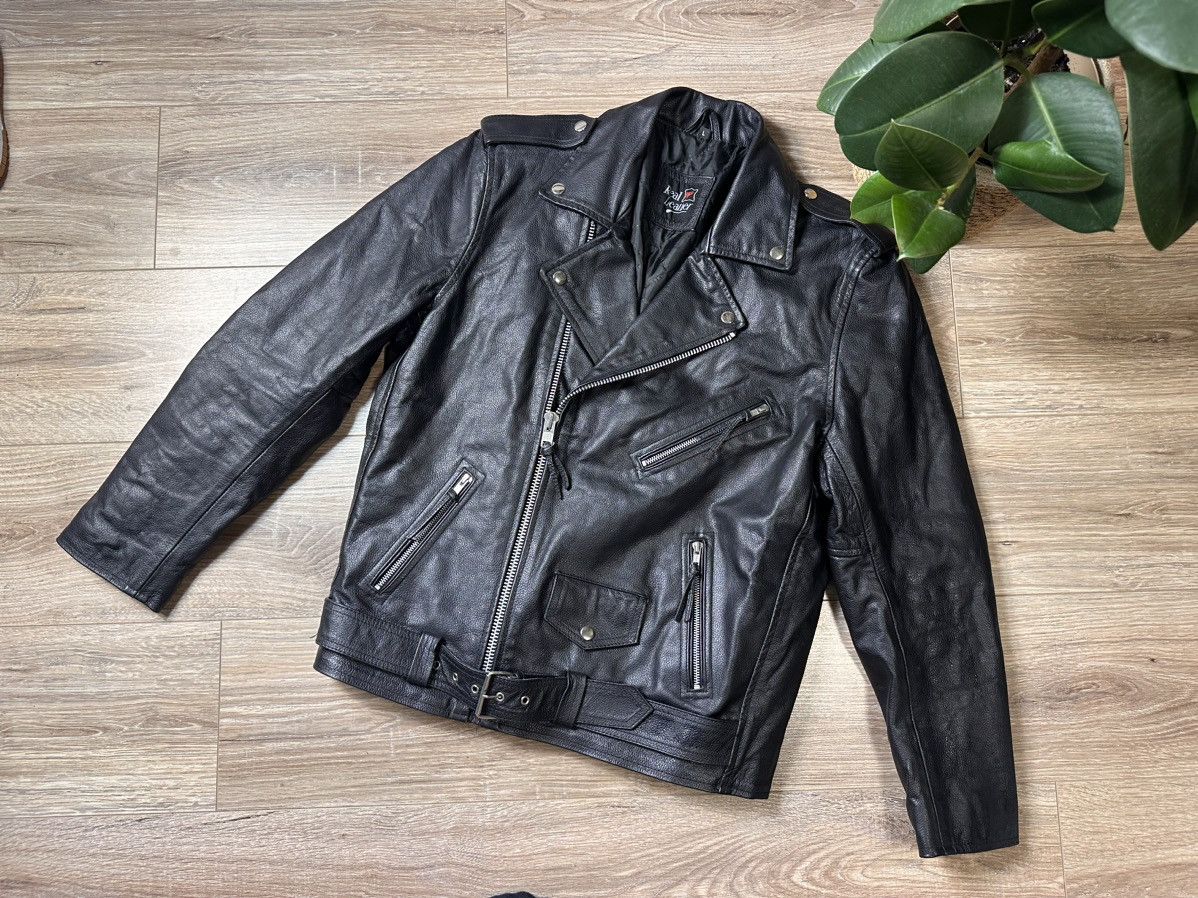 Leather Jacket MOTO Vintage Vintage Western Cowboy Biker MOTO Leather USA Jacket Grailed