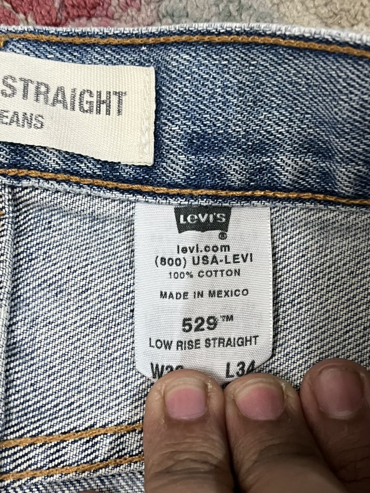 LVC × Levi's × Levi's Vintage Clothing Vintage Levi’s 529 Low Rise Straight Distressed Denim Size US 34 / EU 50 - 11 Thumbnail