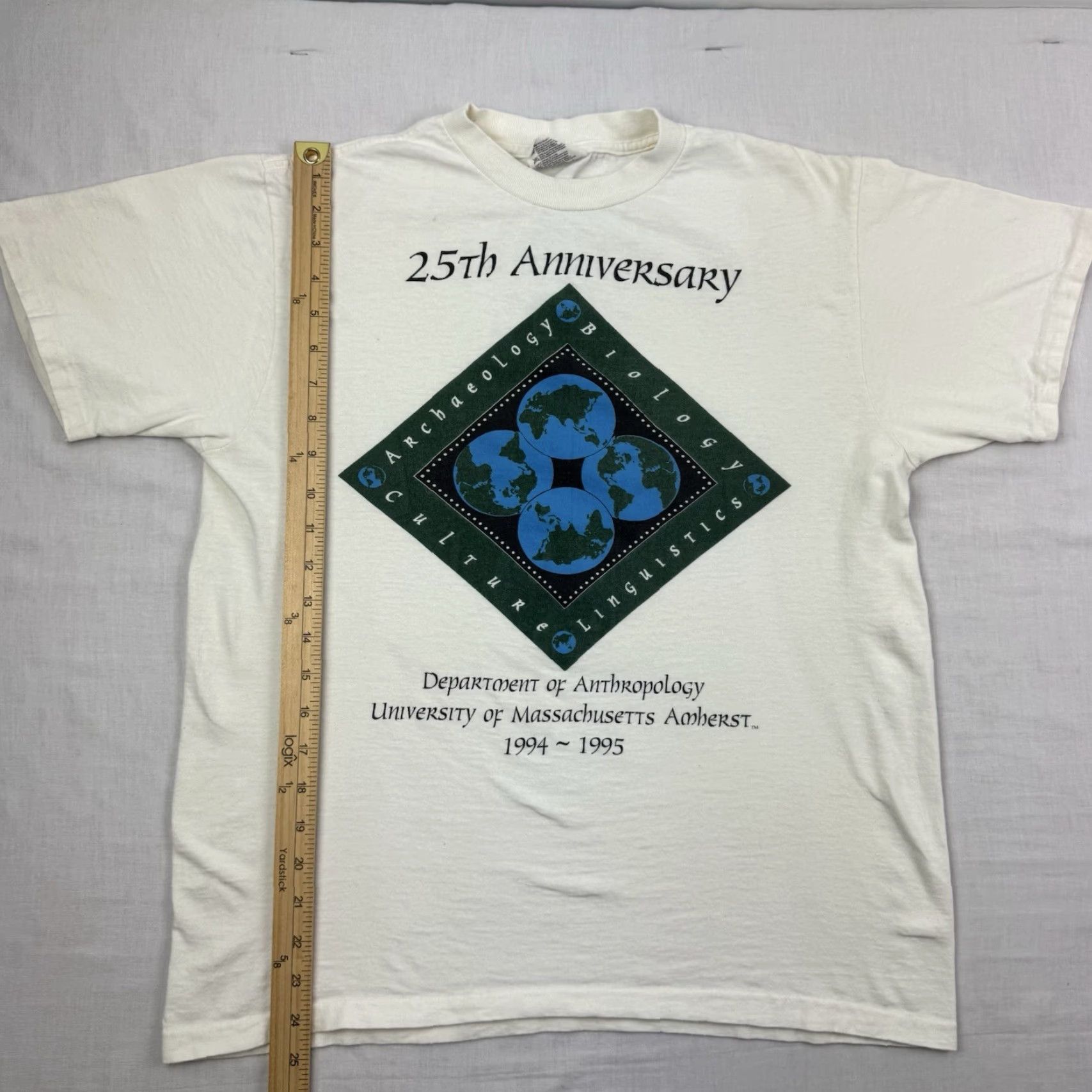 Vintage VINTAGE Oneita T-Shirt Adult Medium Ivory Nature Biology 90s Mens Size US M / EU 48-50 / 2 - 3 Thumbnail