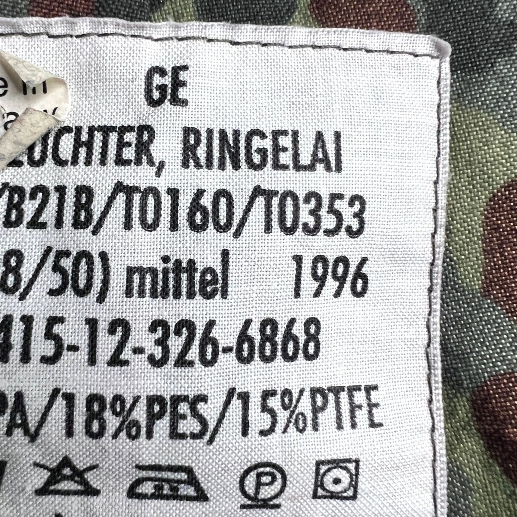 Rains Vintage German Army Gore-Tex Rain Bibs Pants - Flecktarn Camo 1996 Size US 36 / EU 52 - 7 Thumbnail