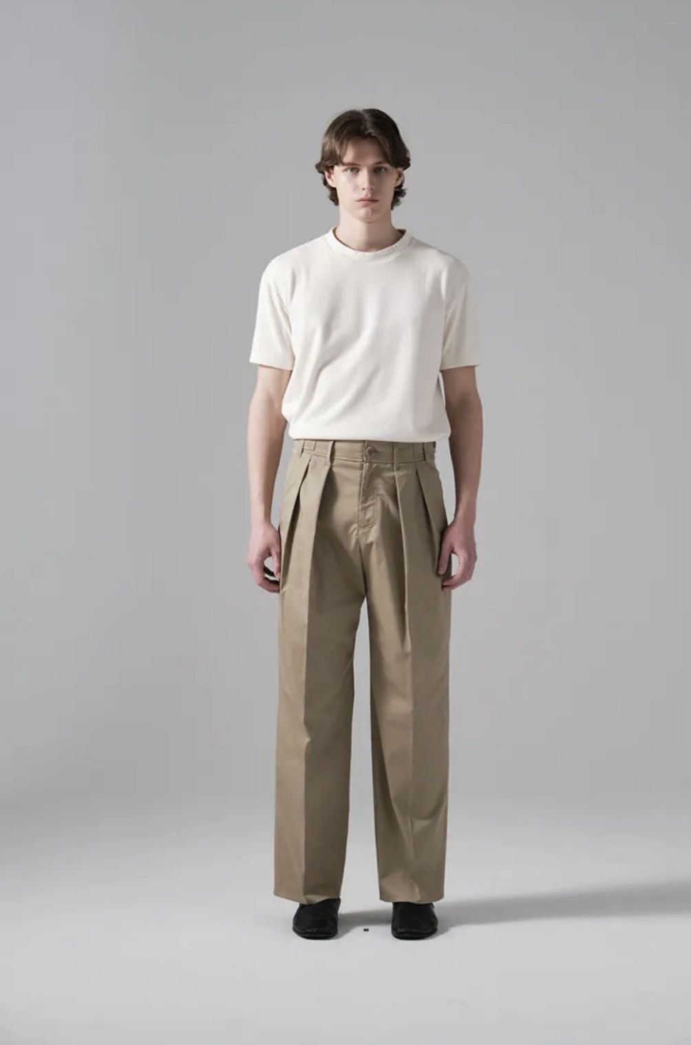 DEPARTMENT5 Department5 Five Two Pleated Wide Pants Beige Size US 33 - 10 Thumbnail