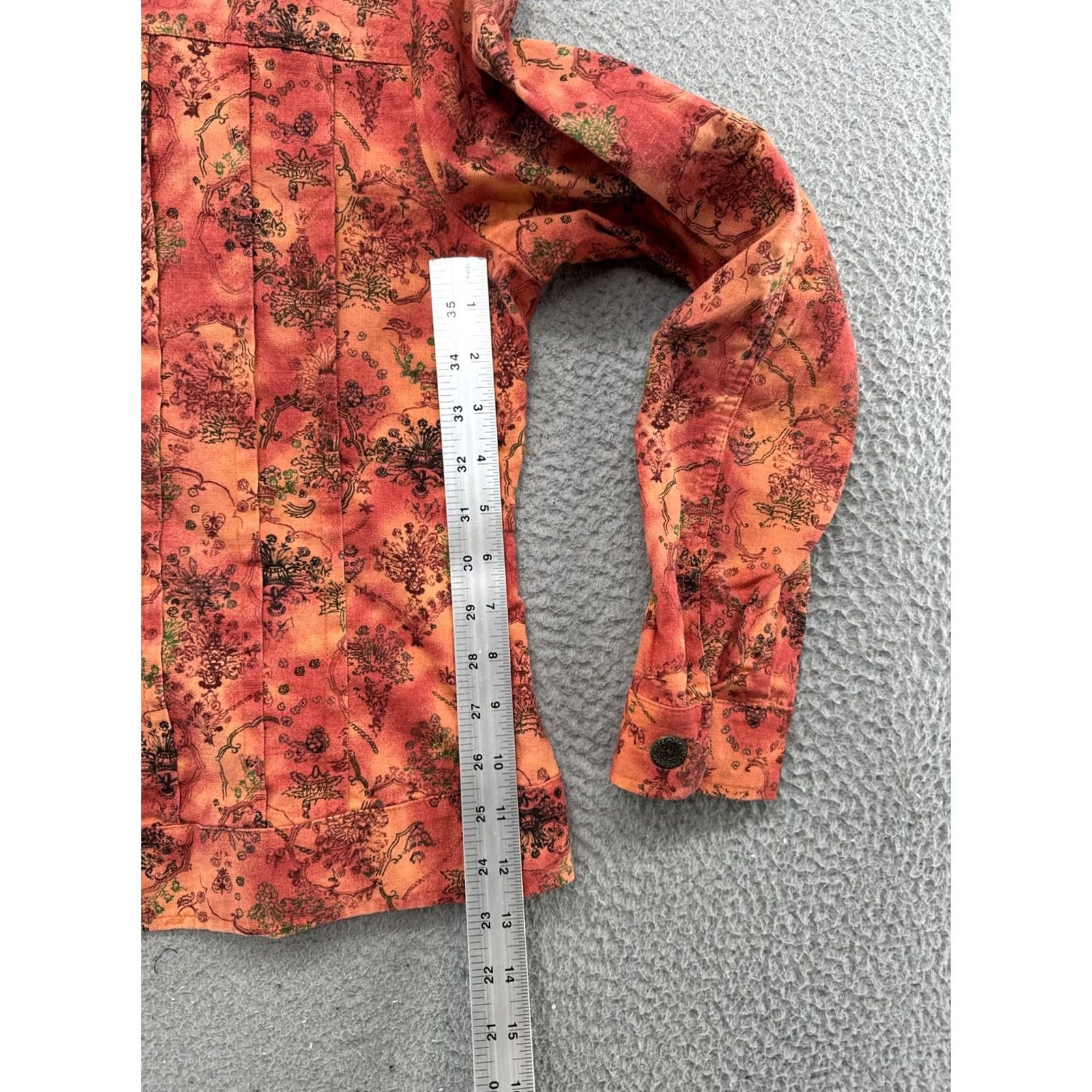 Vintage Christopher & Banks Linen Blend Orange Button Up Jacket Women’s Size Small Jacket Size S / US 4 / IT 40 - 5 Thumbnail