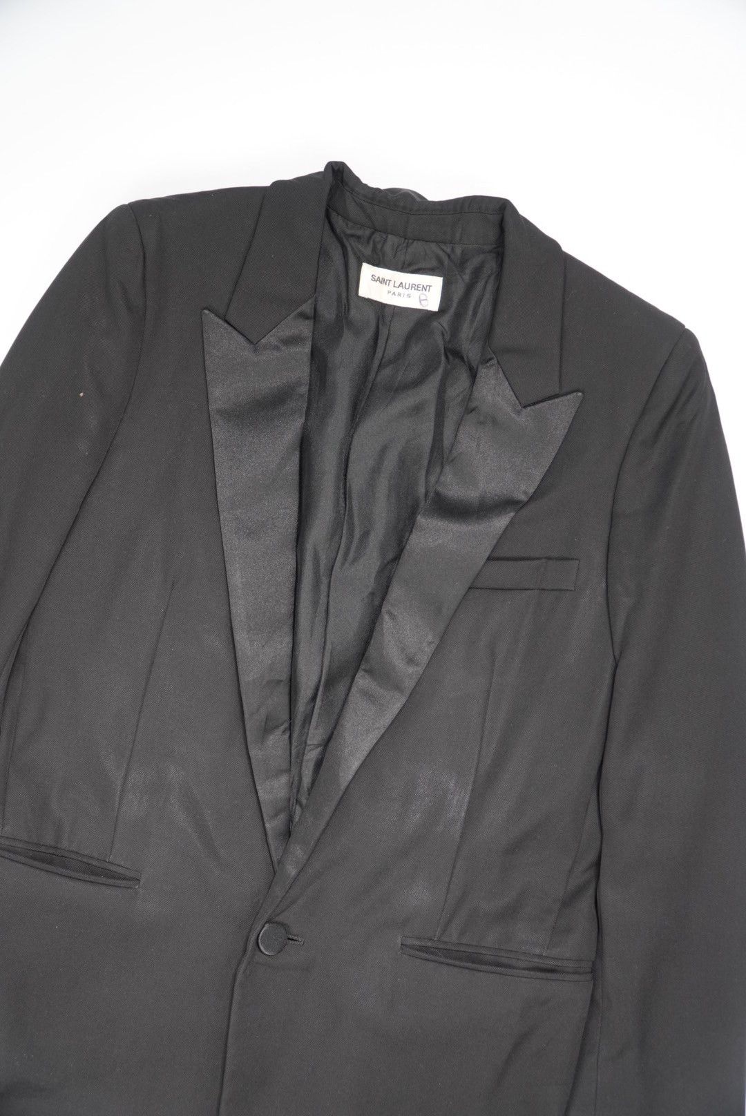 Saint Laurent Paris Saint Laurent Black Smoking Blazer Size 34S - 3 Thumbnail
