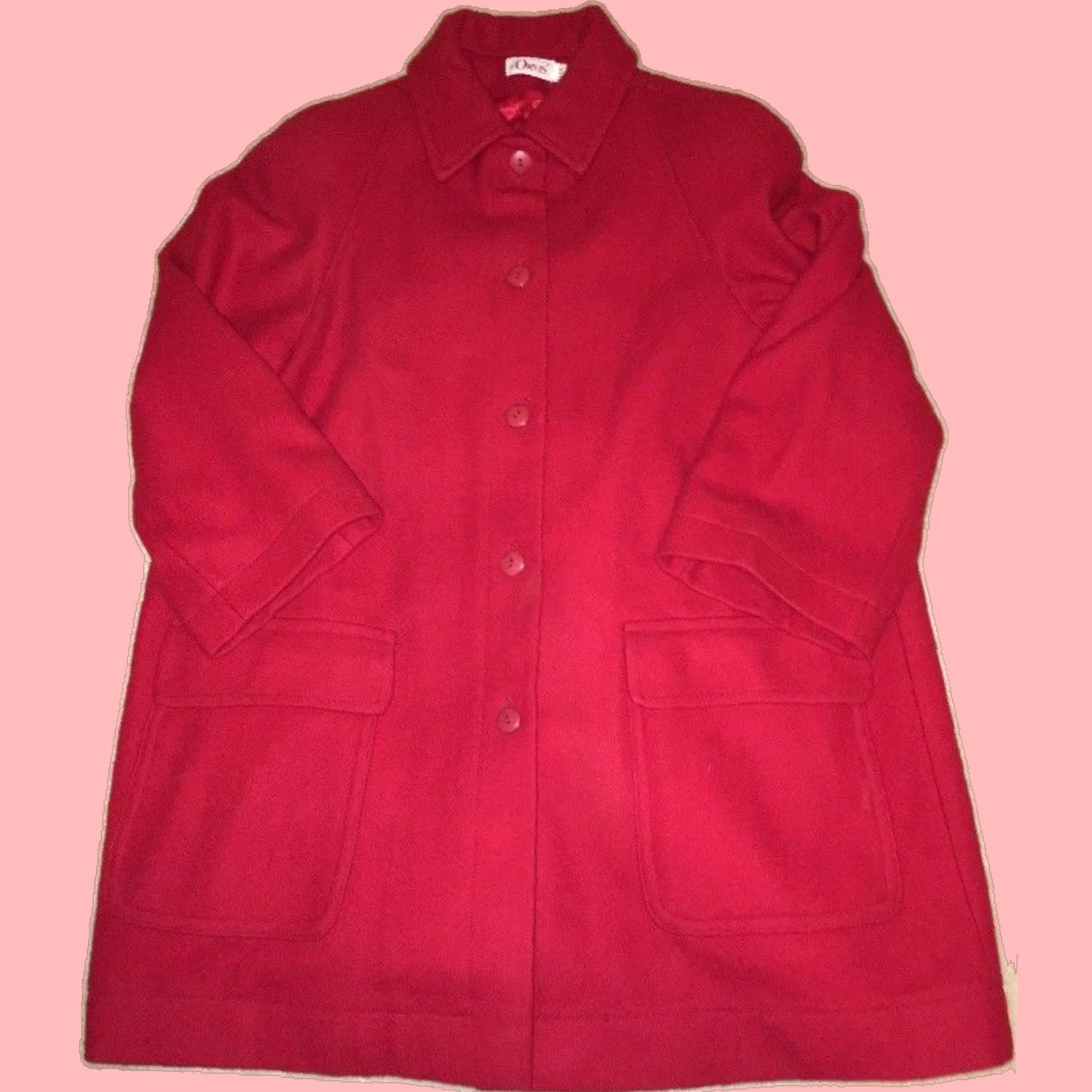 Orvis Authentic American Designed Orvis Red Long Peacoat Coat for Women in Size 16 USA Made Quality Grailed