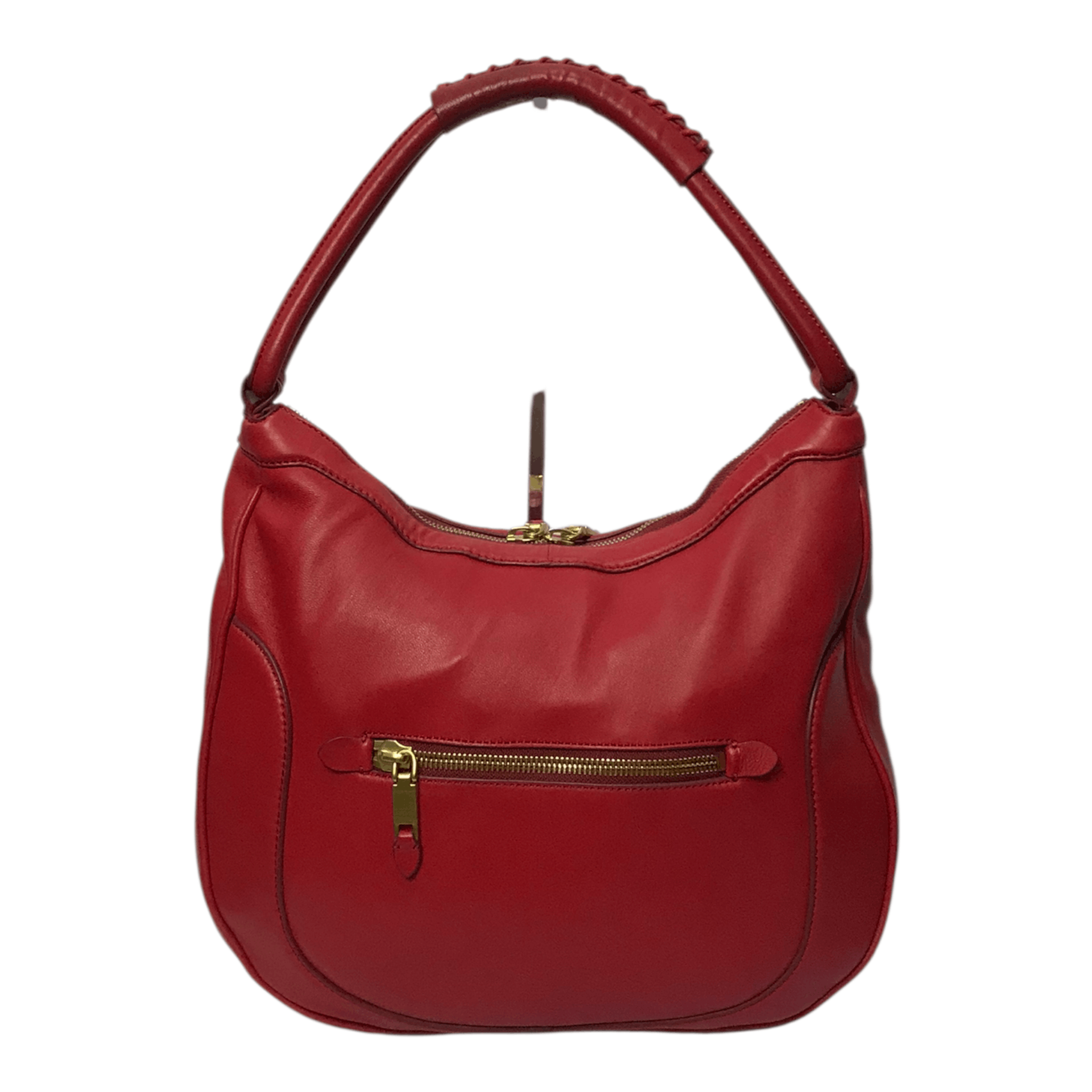J.Crew J.Crew Cross Body Leather Red Hobo Bag Size ONE SIZE - 5 Thumbnail