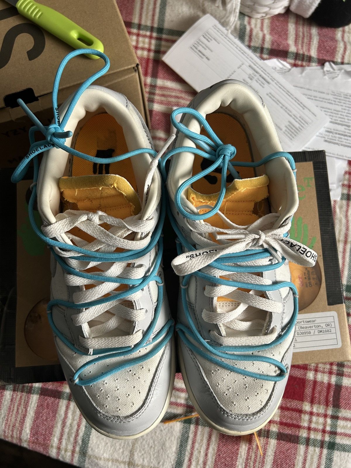 Nike × Off-White Nike dunk low off white lot 02 Size US 9 / EU 42 - 3 Thumbnail