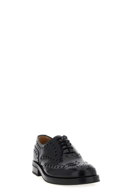 CHURCH'S Pilar Black Leather Derby Shoes New & Authentic