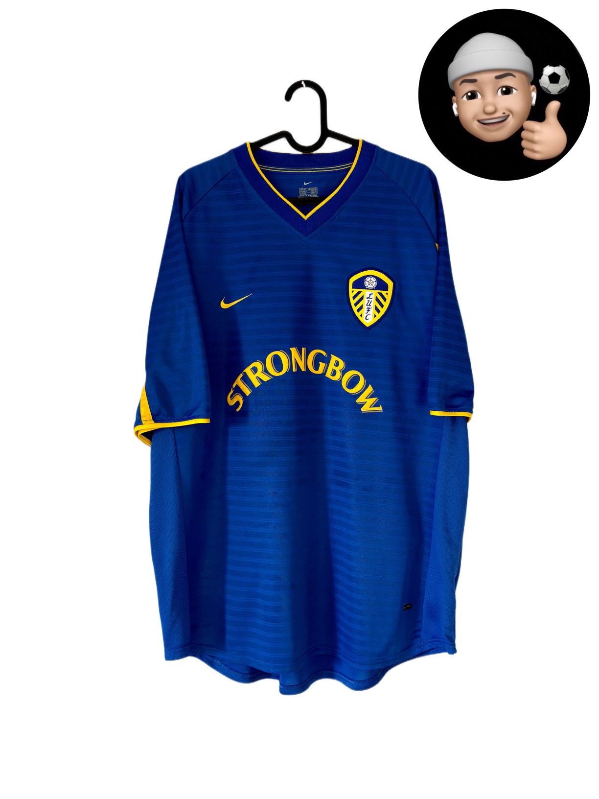 Nike × Vintage 2001 2003 Leeds United Nike Vintage Away Kit Soccer Jersey Size US XL / EU 56 / 4 - 1 Thumbnail
