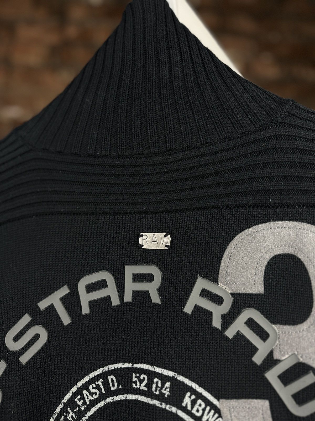 G-Star Mens Knitt Sweater G-Star Raw Full Zip Big Logo Black Size US M / EU 48-50 / 2 - 8 Thumbnail