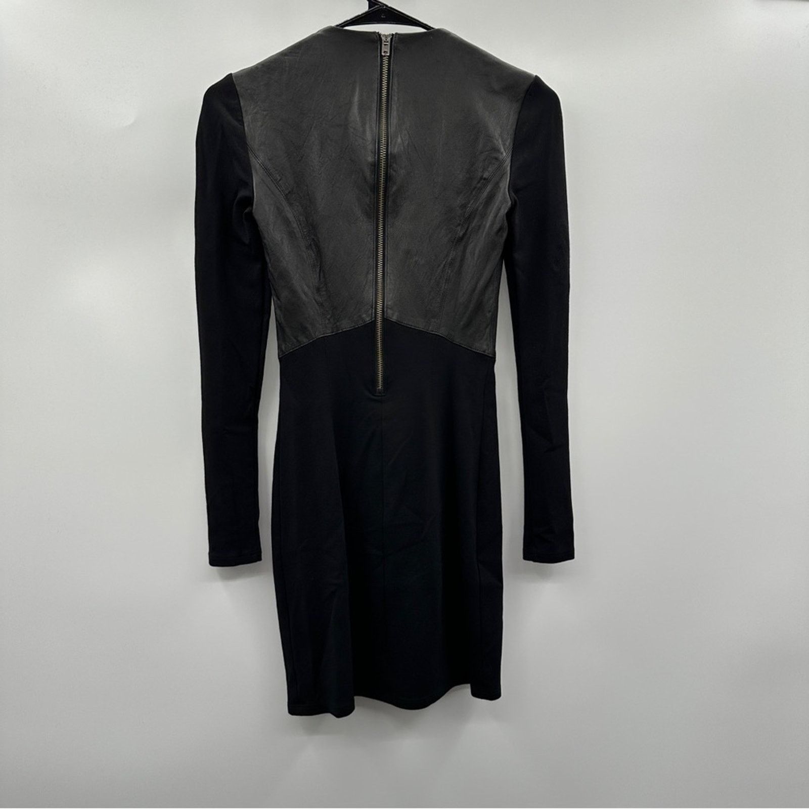 Helmut Lang Helmut Lang Hammer Ponte Jersey Leather Mini Dress Size XS Size XS / US 0-2 / IT 36-38 - 6 Thumbnail