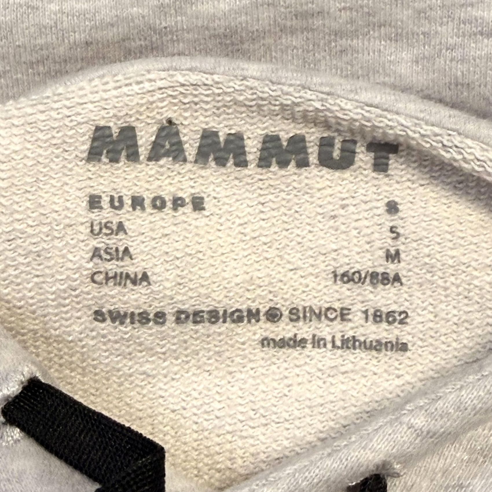 Mammut Mammut Hoodie Mens S Gray Pullover World Flags Mammoth Logo Outdoor Cotton Size US S / EU 44-46 / 1 - 7 Thumbnail