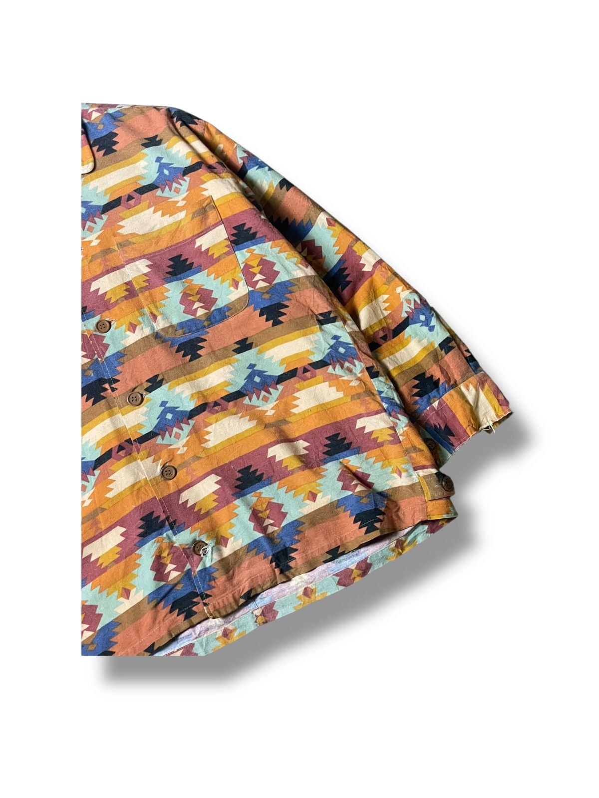 Japanese Brand × Vintage Japanese Brand Unique Abstract Button Up Shirt (93) Size US S / EU 44-46 / 1 - 3 Thumbnail