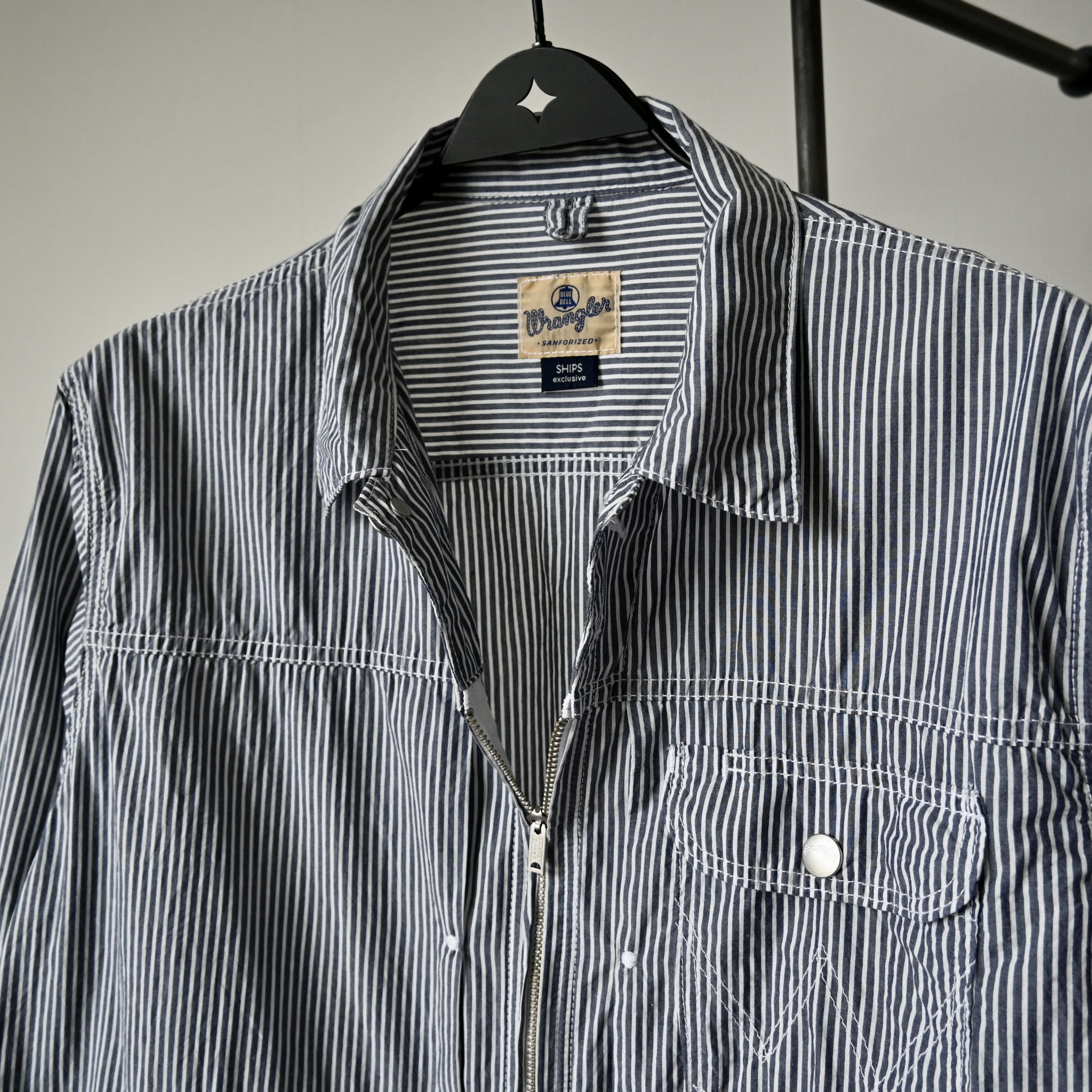 Japanese Brand Wrangler for Ships 11MJZ trucker jacket type shirt Size US M / EU 48-50 / 2 - 9 Thumbnail