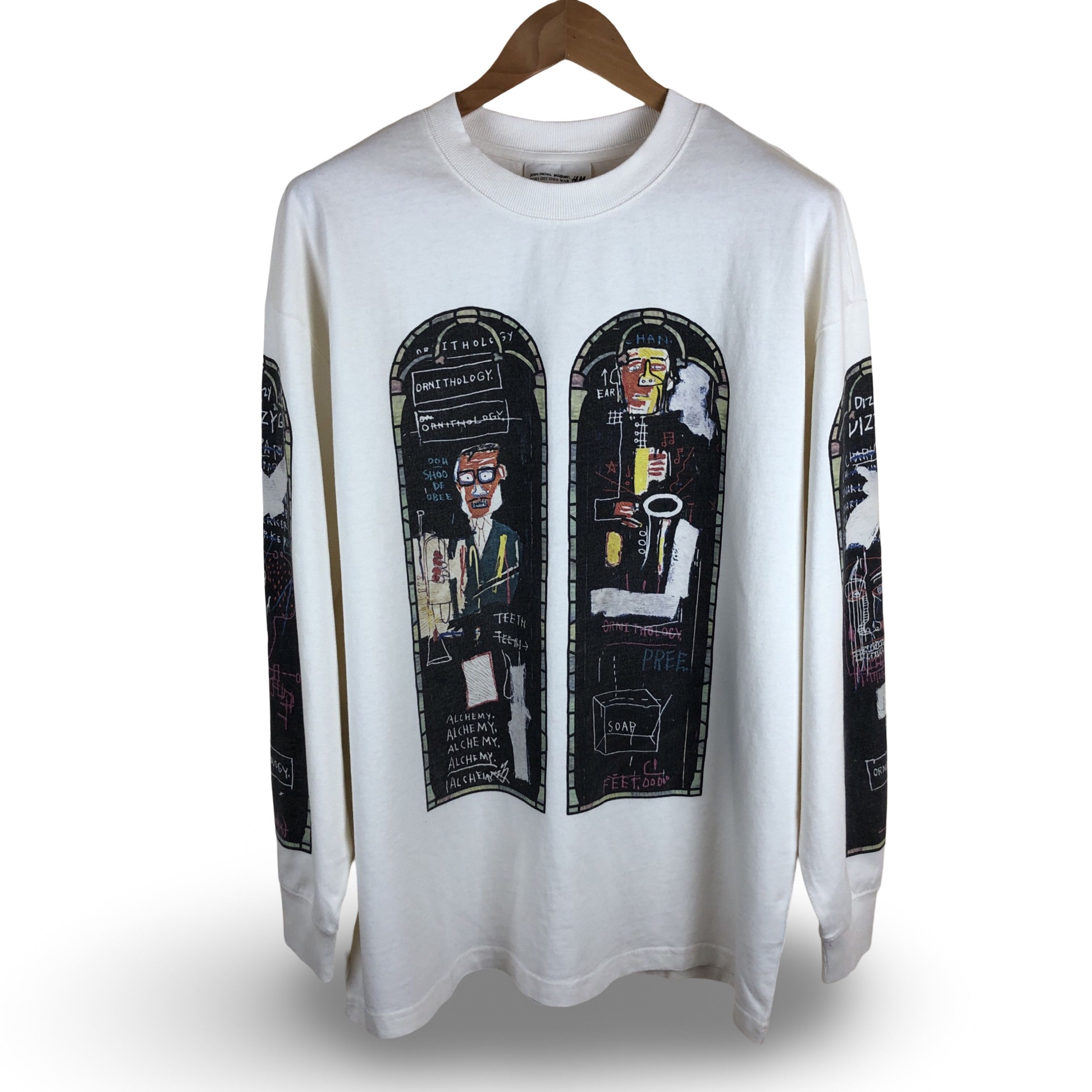 H&M × Jean-Michel Basquiat × Who Decides War WHO DECIDES WAR x Basquiat x H&M Long Sleeve Relaxed T-Shirt Size US M / EU 48-50 / 2 - 2 Thumbnail