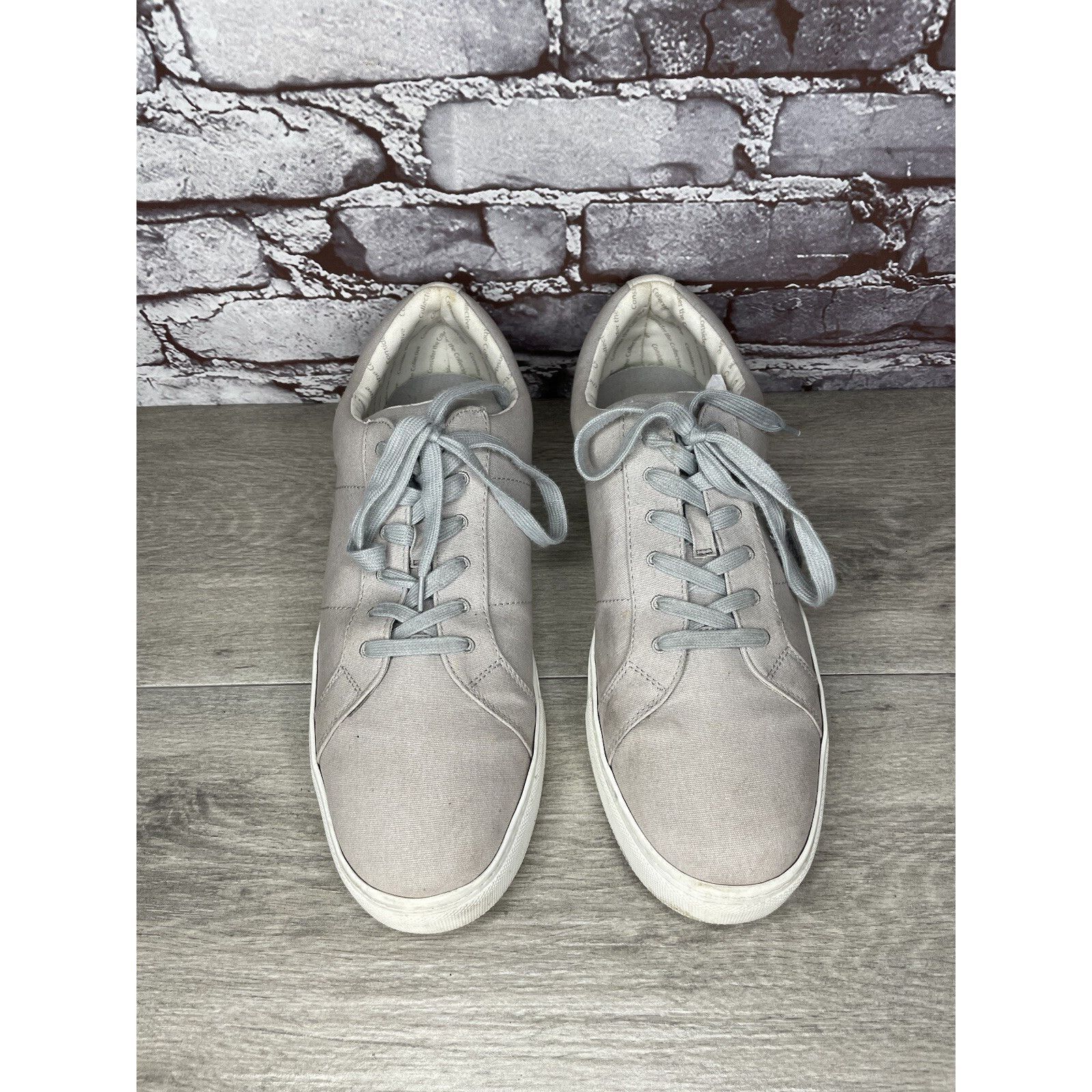 Greats Greats Gray Canvas Fabric Lace Up Low Casual Sneakers Shoes Size US 12 / EU 45 - 2 Thumbnail