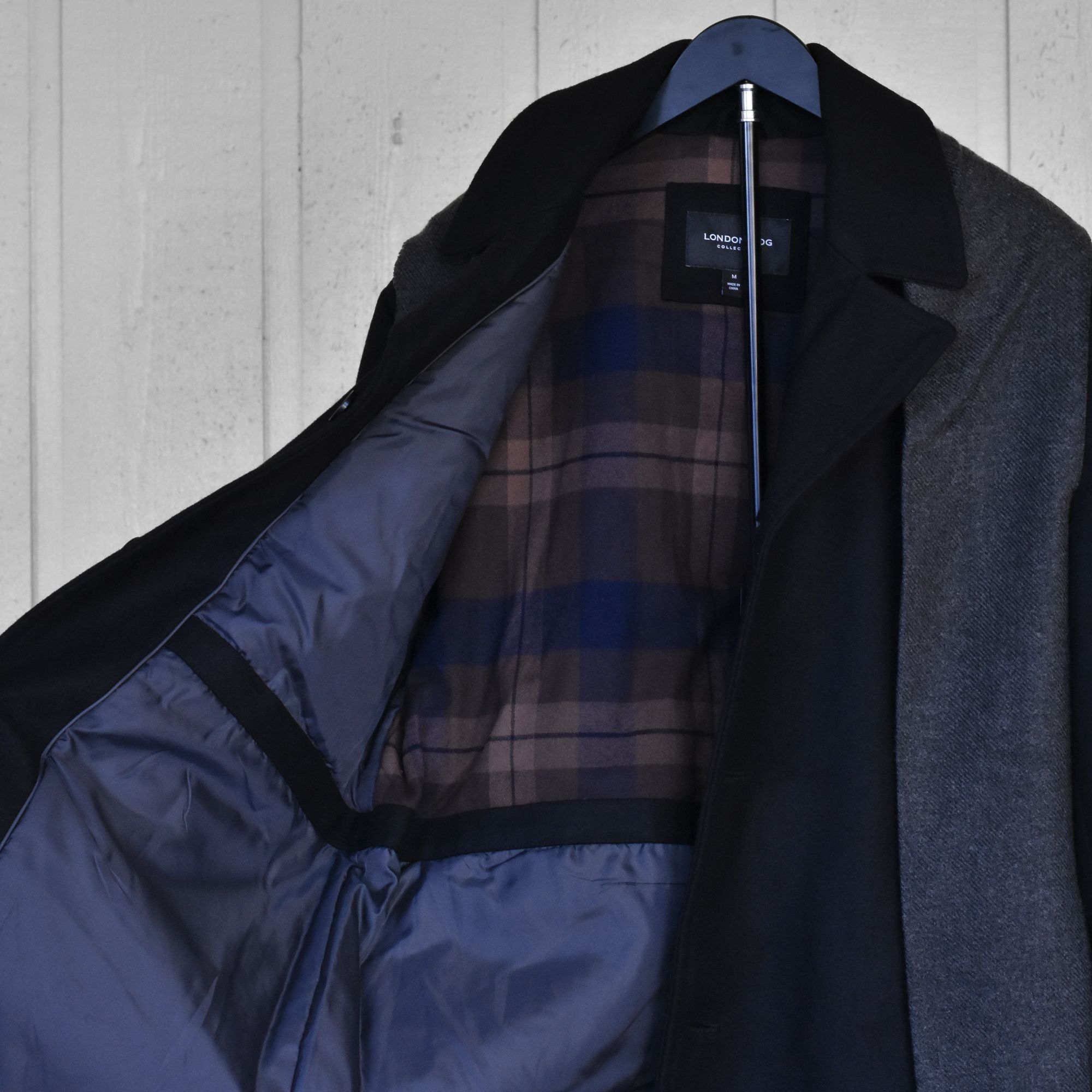 London Fog London Fog Men Amity Wool Blend Jacket Coat with Scarf Black Size US M / EU 48-50 / 2 - 7 Thumbnail