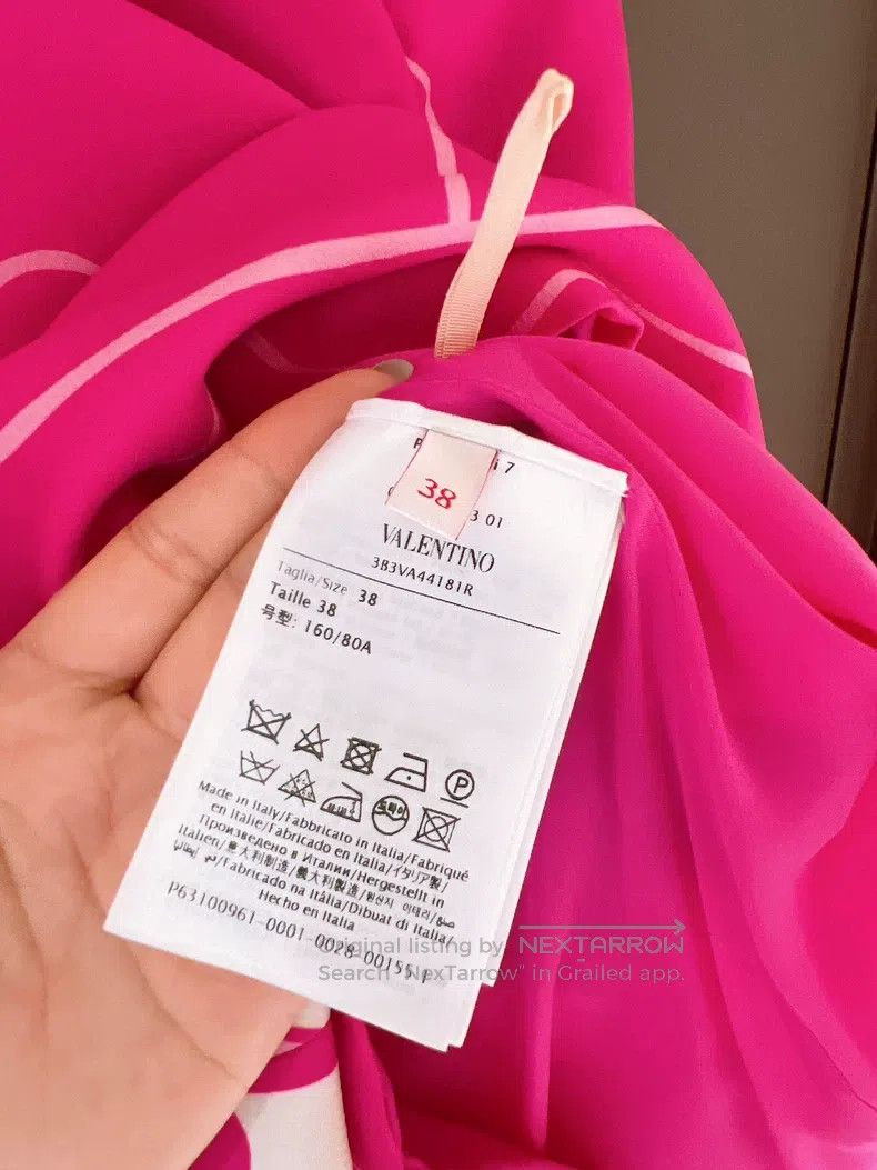 Valentino Valentino Pink and white color-blocked waist dress Size S / US 4 / IT 40 - 8 Thumbnail