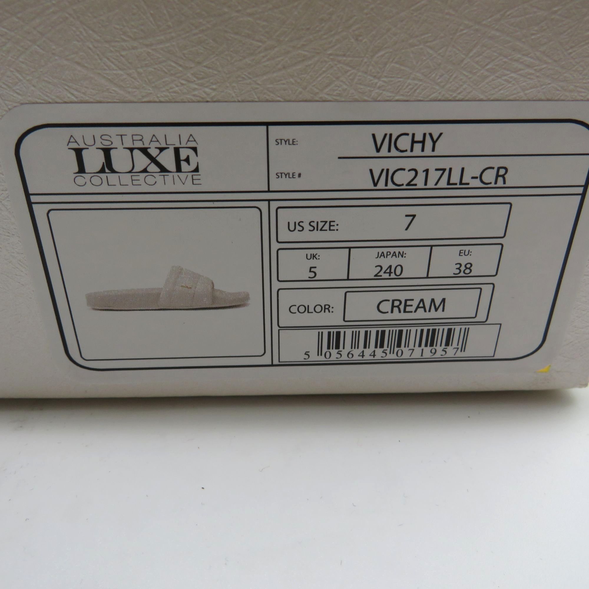 Other Australia Luxe Collective Vichy Cream Slides Sandals Womens Size US 7 / IT 37 - 2 Thumbnail