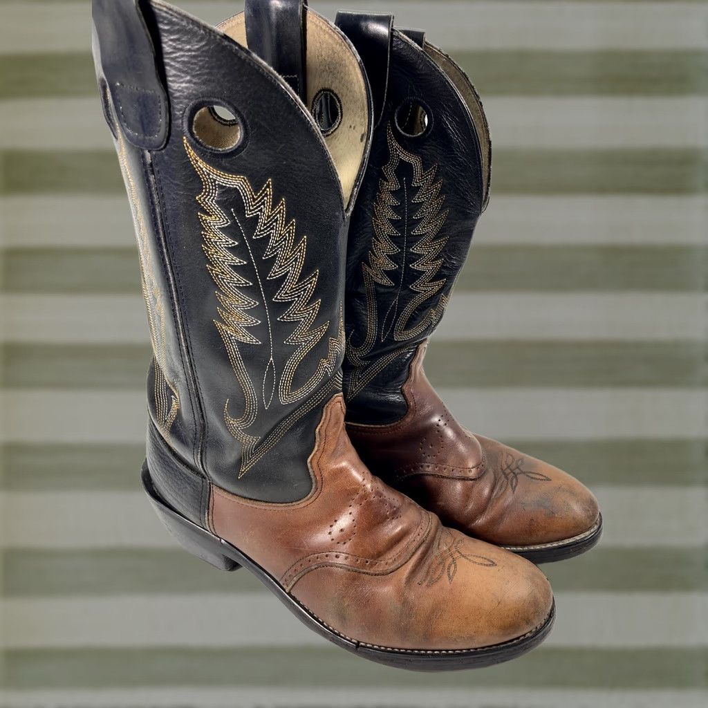 Durango Durango Buckaroo Boots Men Size 11 D Two Tone Leather Western Style SW6405 14 In Boots Mens Brown Western Cowboy Leather Durango Buckaroo SW6405 14 In Size US 11 / EU 44 - 1 Thumbnail