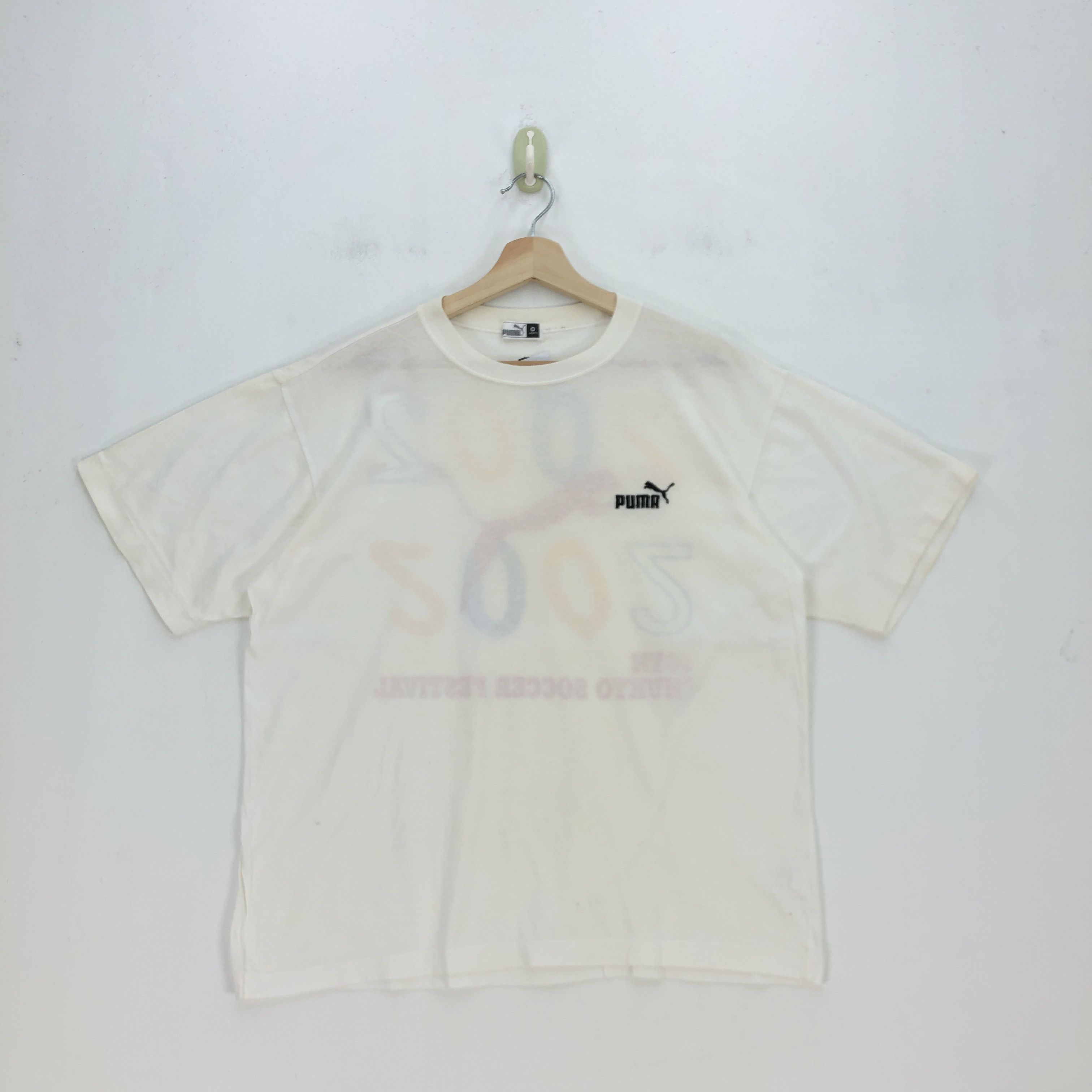 Puma Vintage 90s Puma Tshirt Japanese Chukyo Soccer Festival Tees Size US M / EU 48-50 / 2 - 2 Thumbnail
