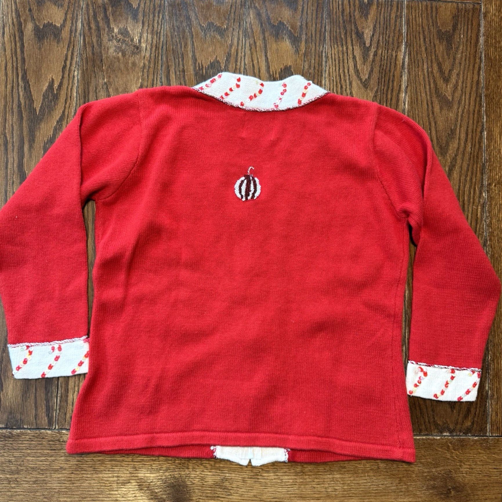 Vintage VINTAGE Storybook Knits Christmas Zip Sweater Women’s Medium Cardigan Knit Size M / US 6-8 / IT 42-44 - 7 Thumbnail