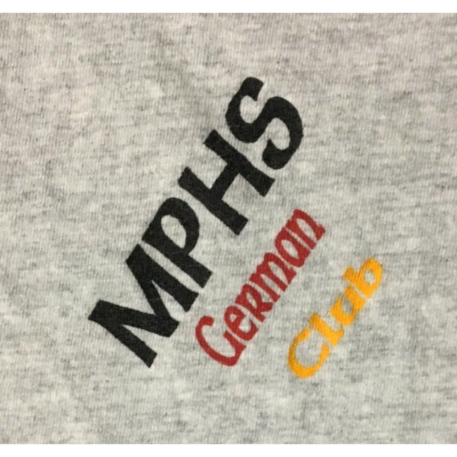 VINTAGE Gesundheit German Club Faded Shirt M L Gray 90s 80s US Made Single Stitch Mens Graphic Tee Modern Grunge School Punk Rock College Military USA