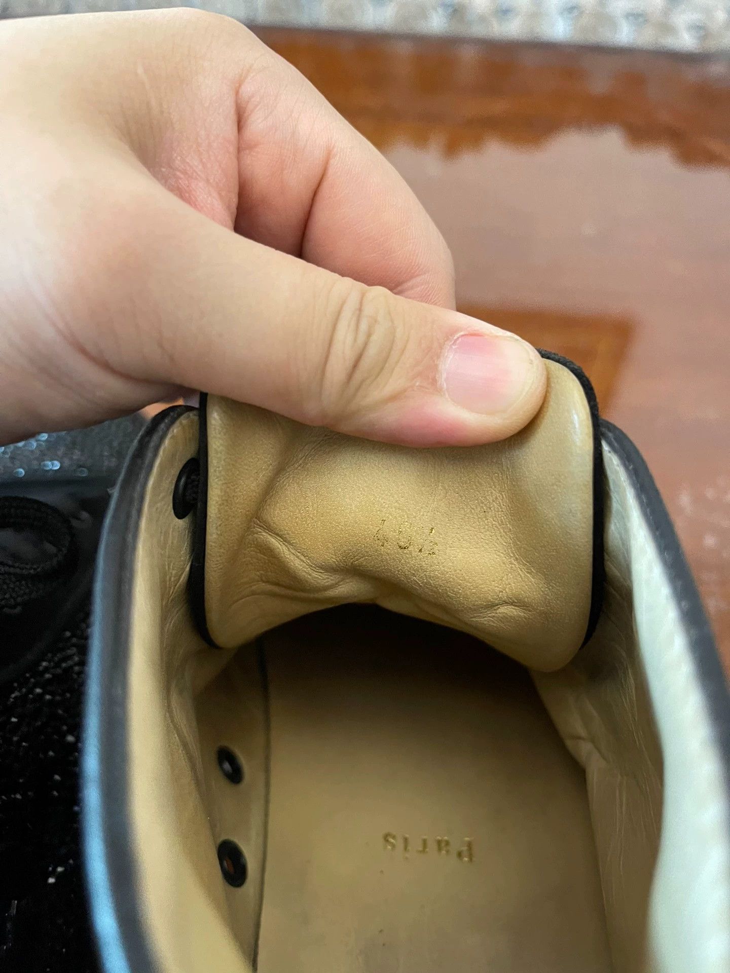 Christian Louboutin CL Men's 40.5 Black Paved Diamond Shoes - Shiny, Like New Size US 7.5 / EU 40-41 - 7 Thumbnail