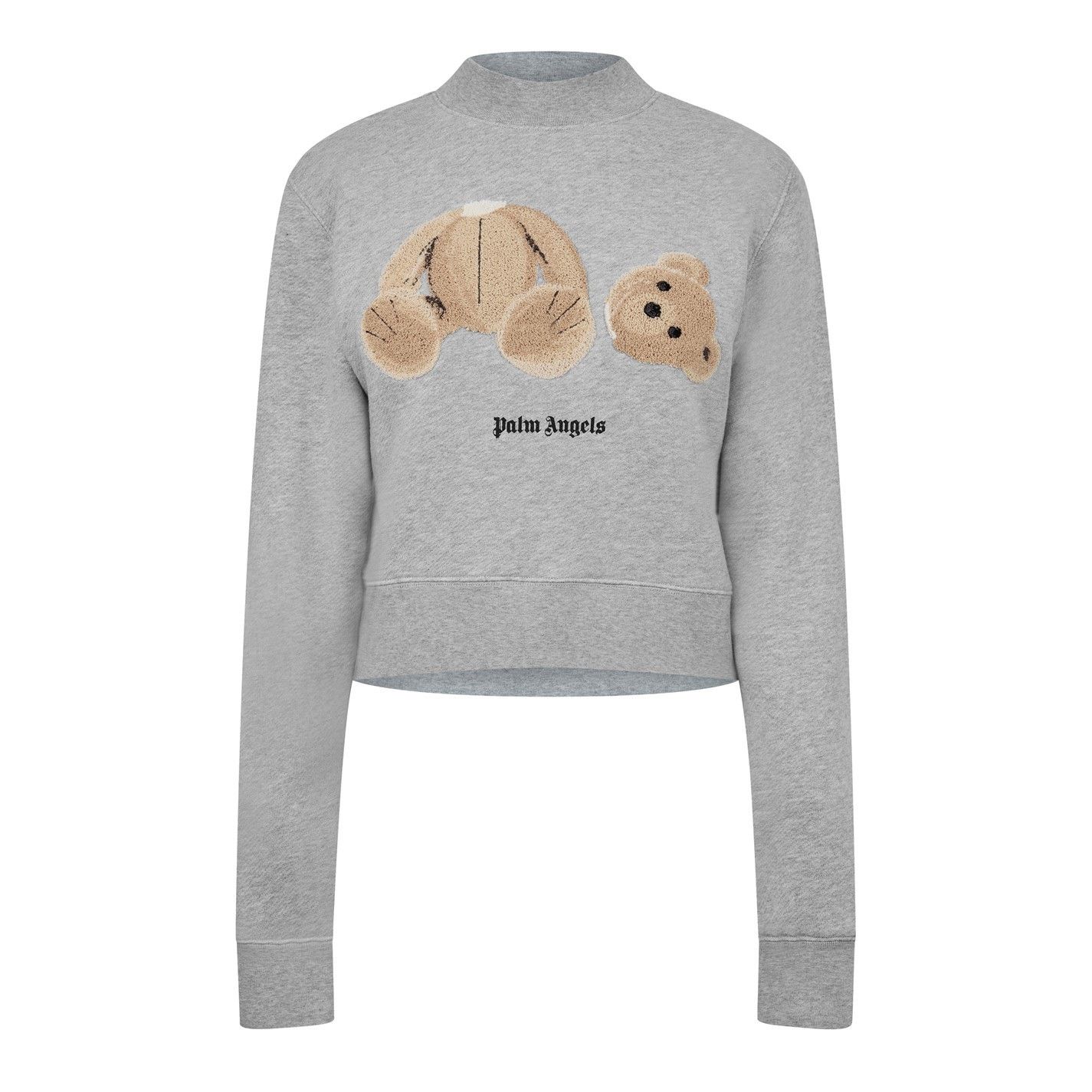 Palm Angels o1g2r1mq0325 Bear Fitted Crew Neck Jumper in Grey Size XXS / US 00 / IT 34 - 1 Thumbnail