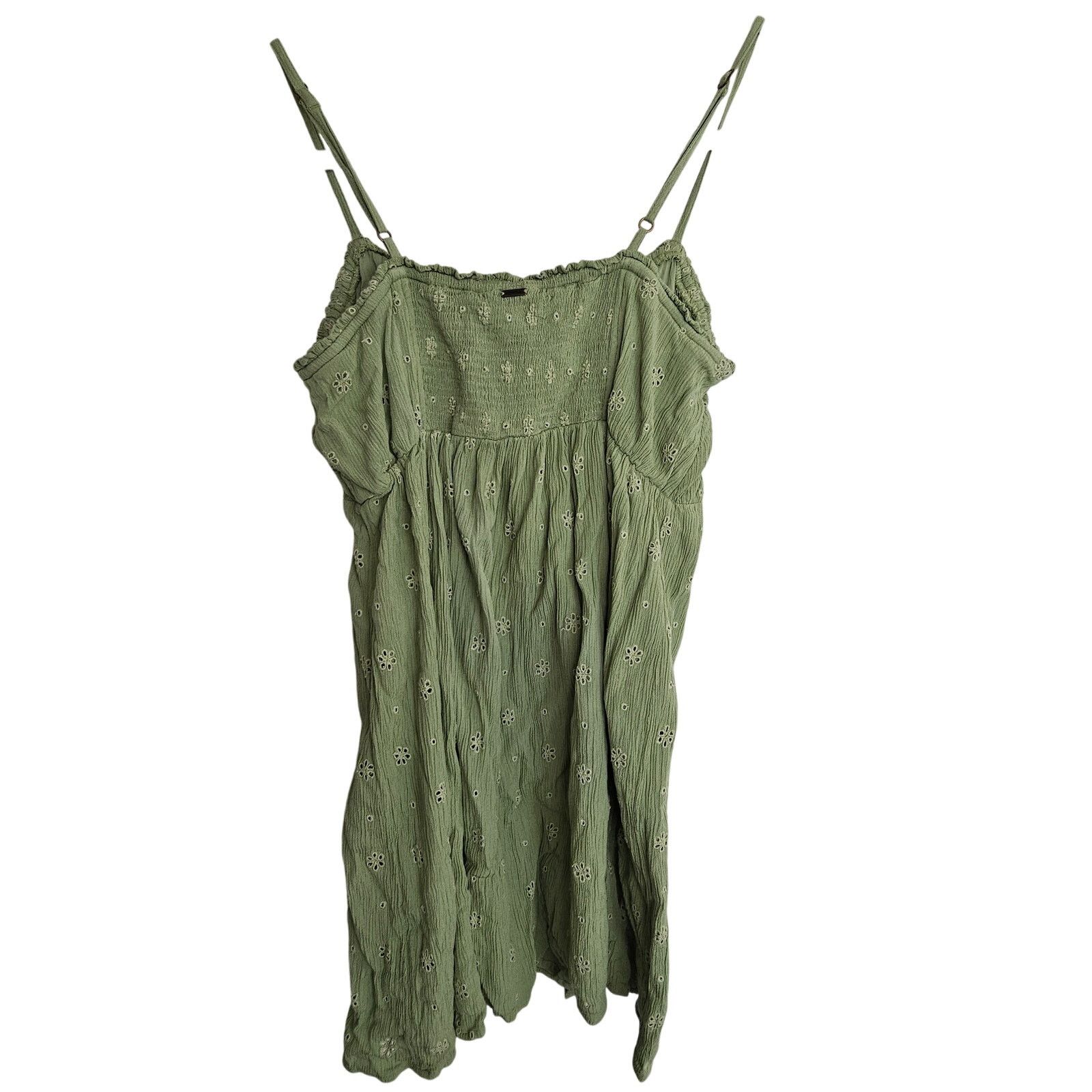 O'Neill O'Neill Womens Eyelet Babydoll Mini Tank Dress S Surf Ruffle Size S / US 4 / IT 40 - 7 Thumbnail