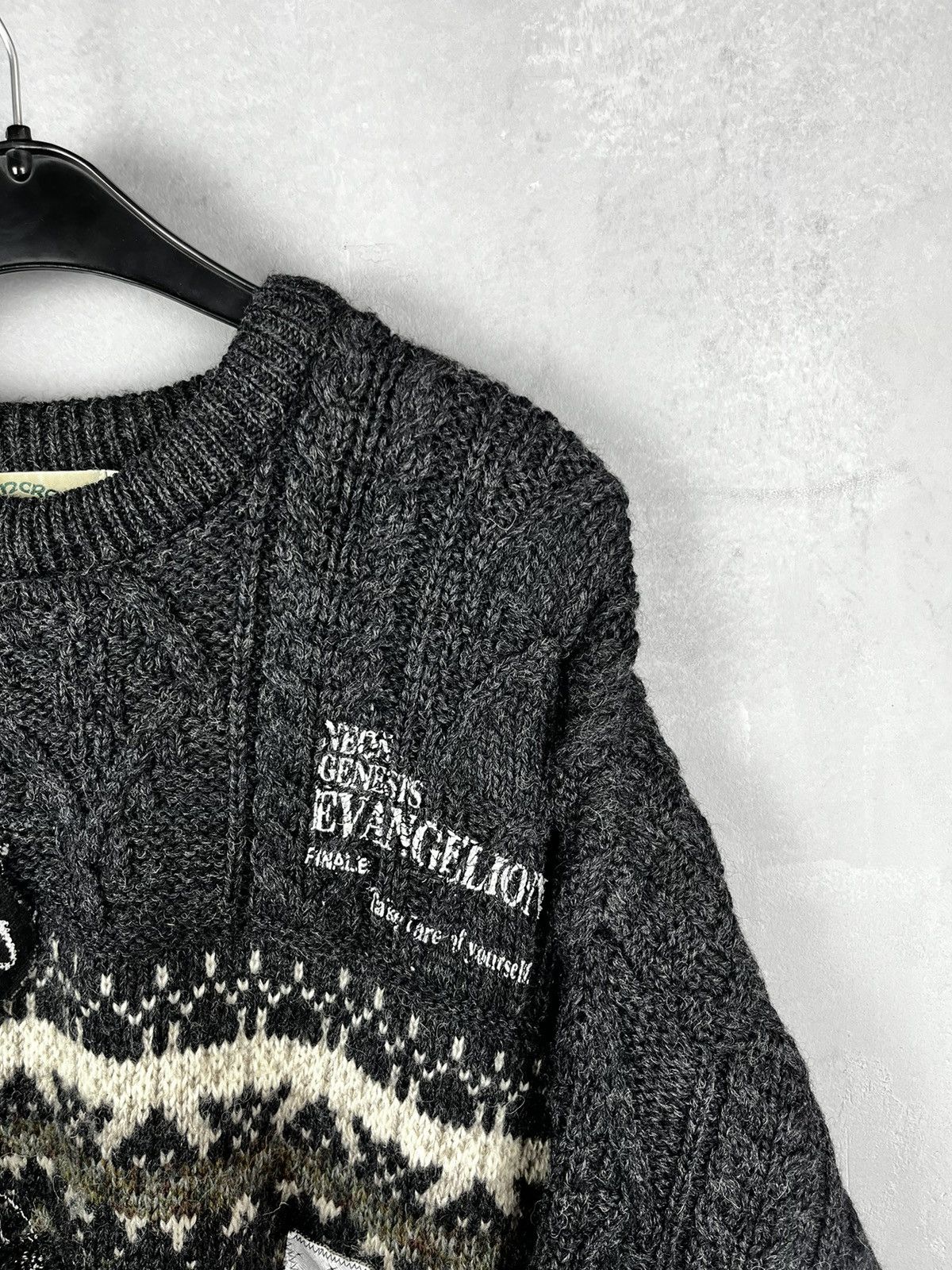 Vintage Distressed Knit ART sweater vintage Size US XL / EU 56 / 4 - 4 Thumbnail