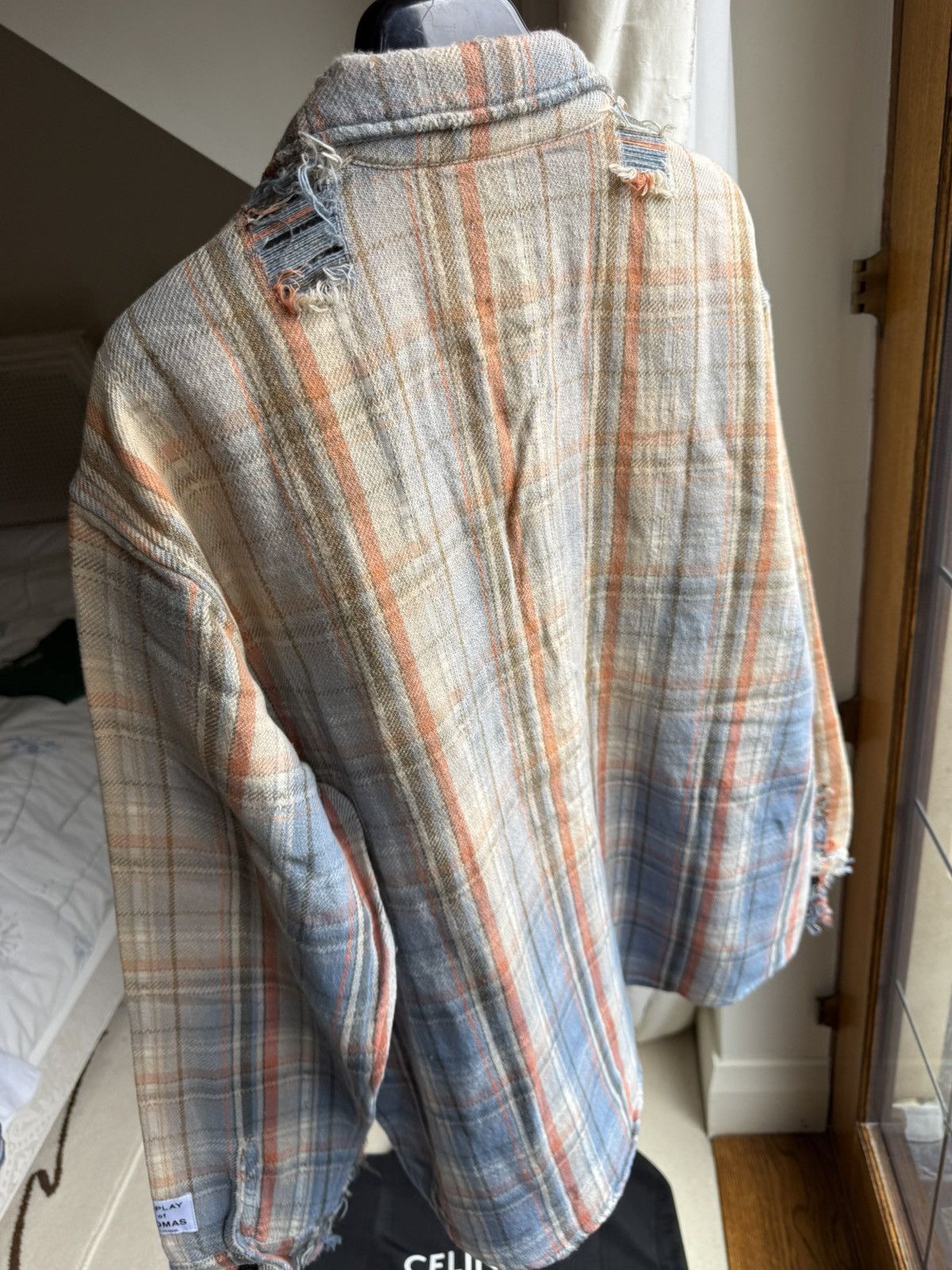 Gallery Dept. Gallery Dept Marley Distressed Checked Cotton-Flannel Shirt Size US XL / EU 56 / 4 - 23 Thumbnail
