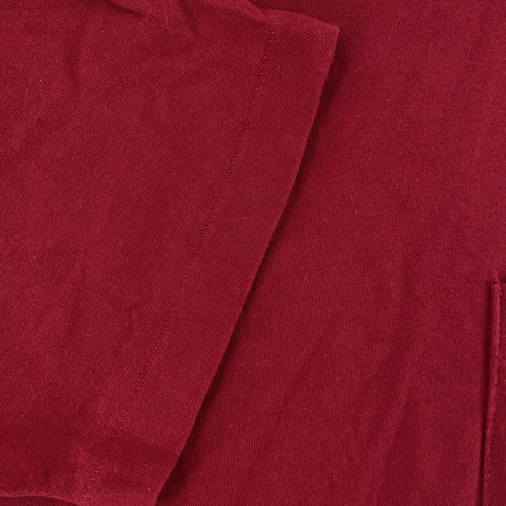 Fruit Of The Loom VINTAGE Fruit of the Loom Shirt Mens XS/S Tee Pocket Red Dark Blank USA 90s Crew Neck Short Sleeve Cotton Solid Size US XS / EU 42 / 0 - 3 Thumbnail