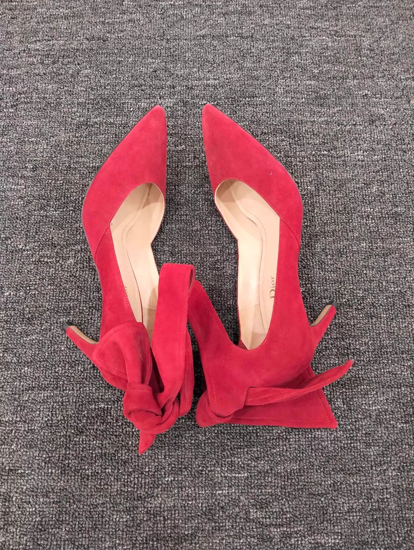 Dior DIOR red pointed toe heels size 37 Size US 6 / IT 36 - 3 Thumbnail