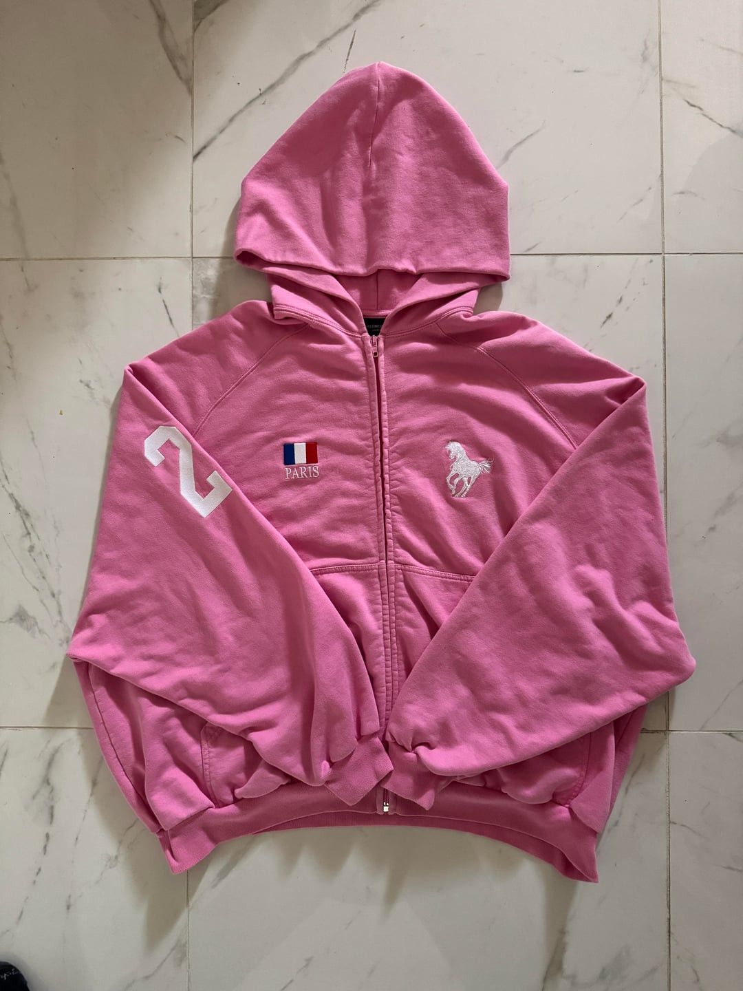 BALENCIAGA 22AW Polo Zip-up Hoodie サイズ2 Balenciaga Distressed Polo Zip-Up Hoodie JACKETS JUNCTION