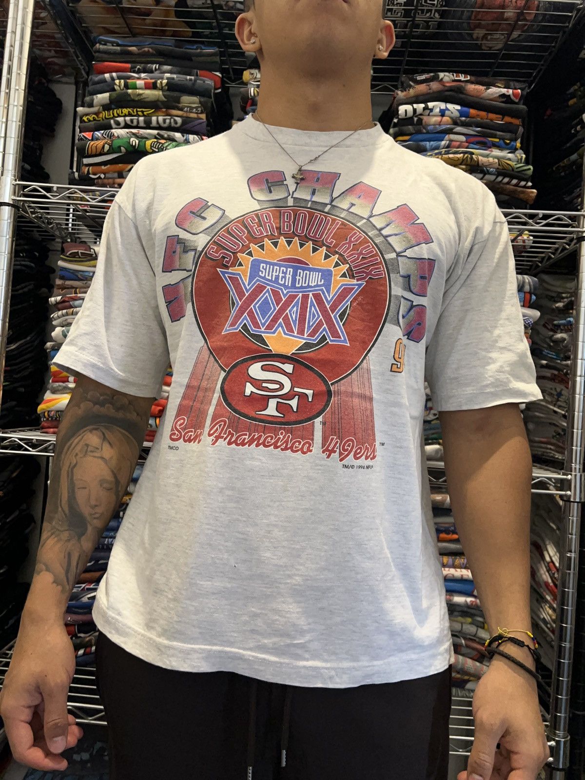 NFL 1994 San Francisco 49ers NFC Champs Super Bowl XXIX Tee Size US L / EU 52-54 / 3 - 2 Thumbnail