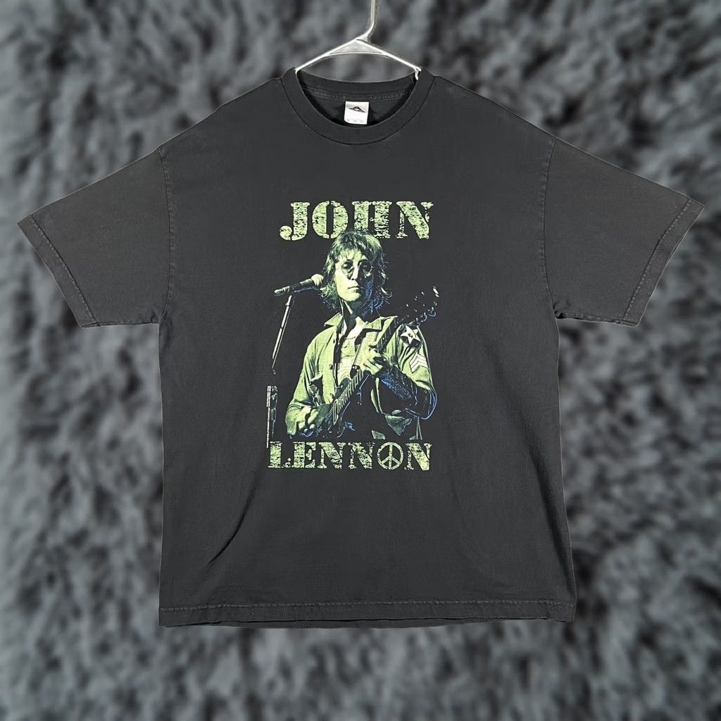 Vintage VTG John Lennon Shirt Mens XL Black Alstyle Graphic Rock Band Music T-Shirt Tee Size US XL / EU 56 / 4 - 1 Thumbnail