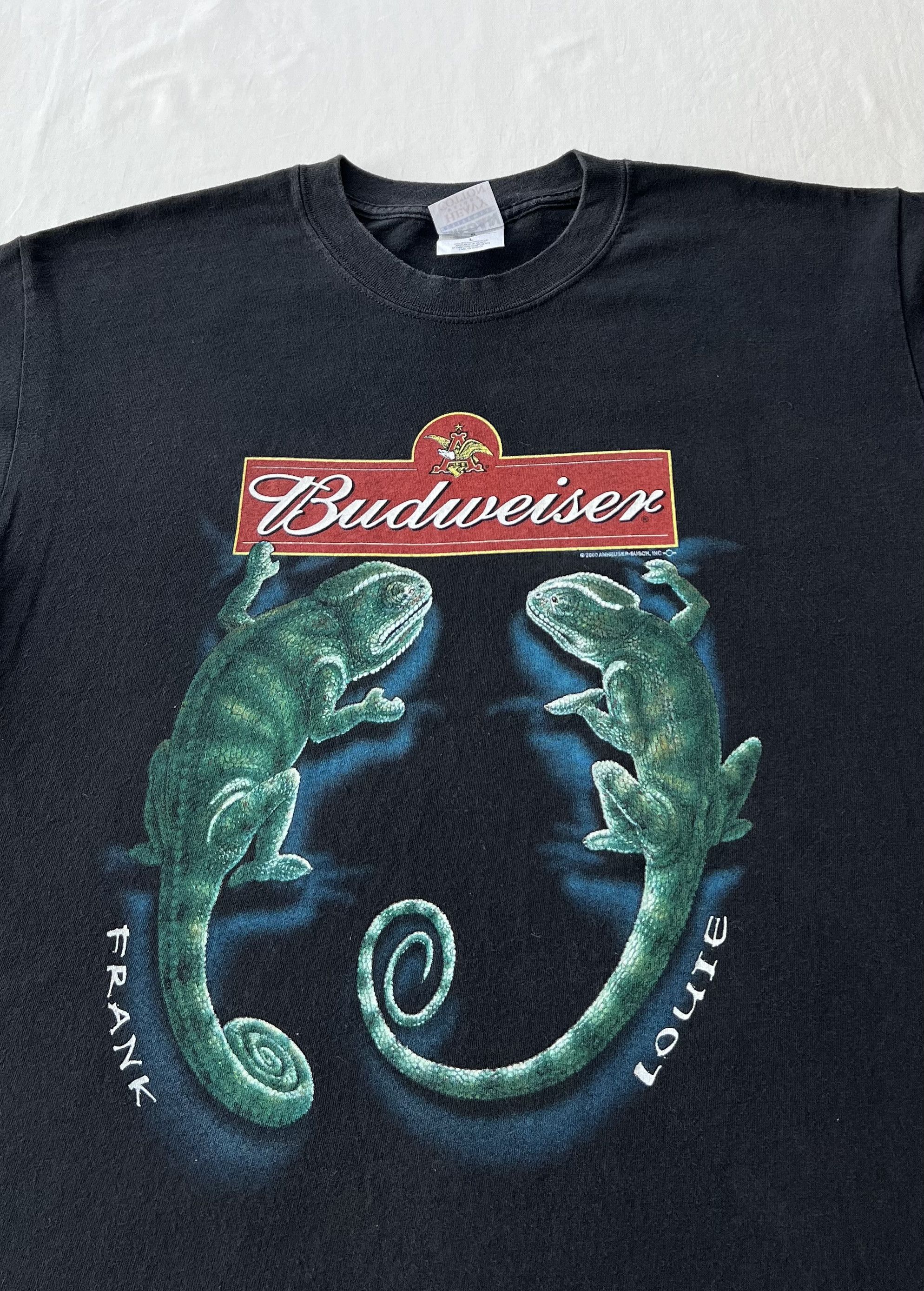 Budweiser Vintage 2000 Budweiser Chameleon Beer Graphic Promo T-shirt Size US L / EU 52-54 / 3 - 3 Thumbnail