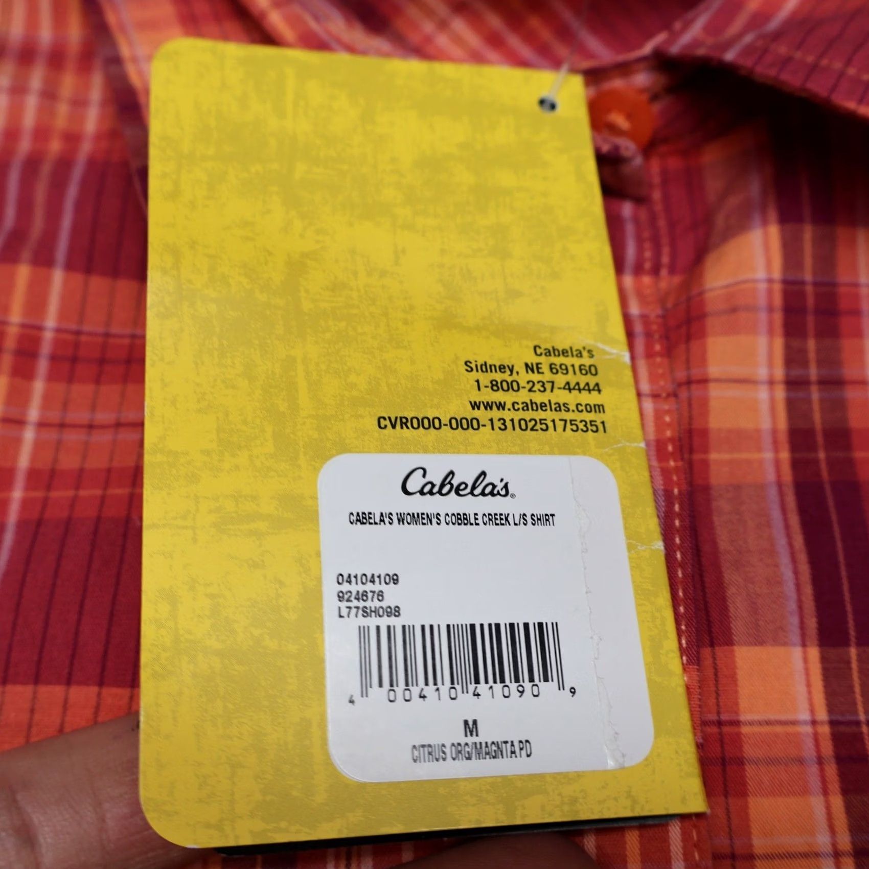Vintage Cabela's Shirt Womens M Red Plaid Cobble Creek Long Sleeve Button Up NEW Size M / US 6-8 / IT 42-44 - 5 Thumbnail