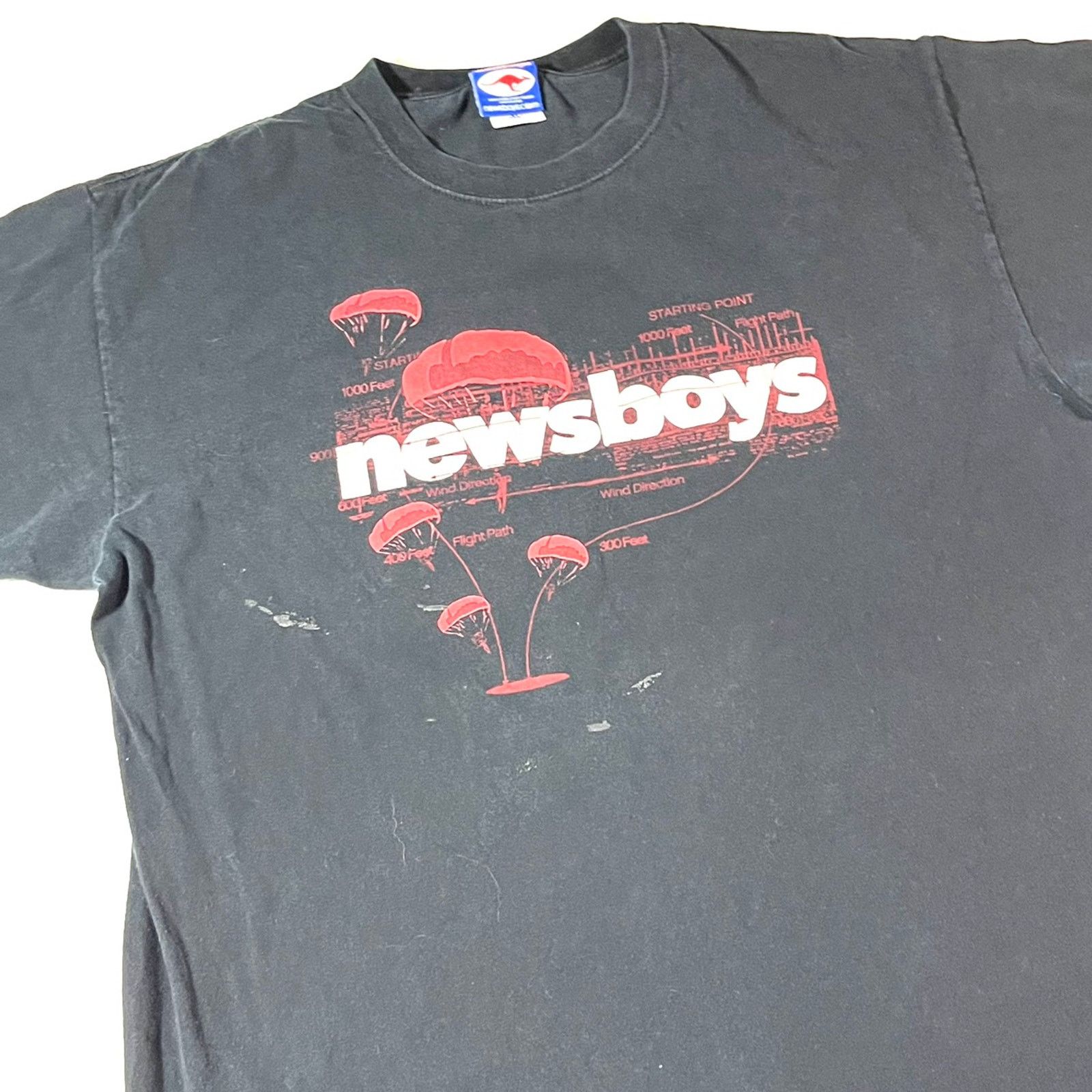 Band Tees 2000’s Newsboys Parachute Graphic Band T-shirt XL Black Size US XL / EU 56 / 4 - 2 Thumbnail