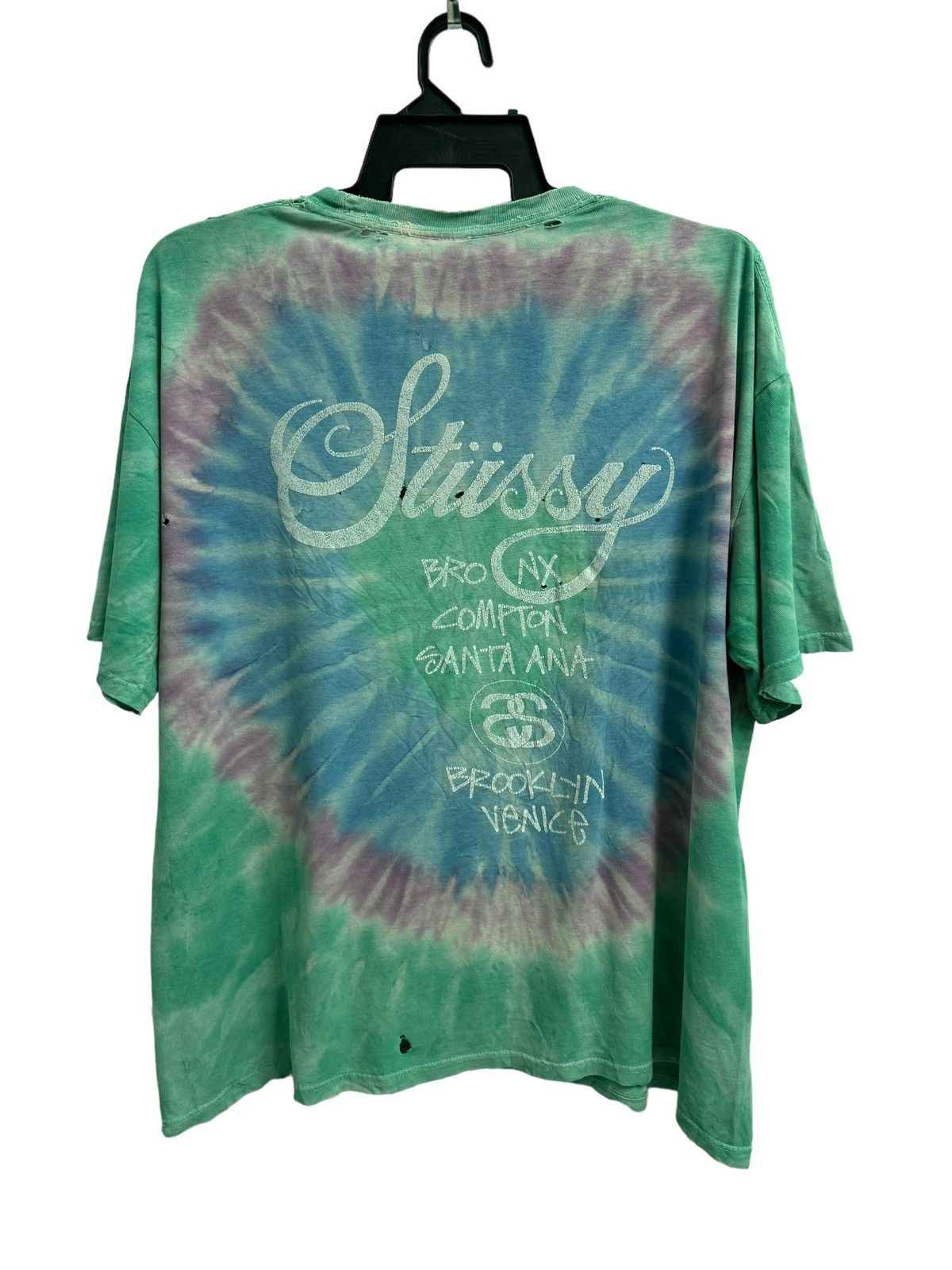 Stussy Vintage Trashed Stussy Tye Dye Size US XL / EU 56 / 4 - 2 Thumbnail