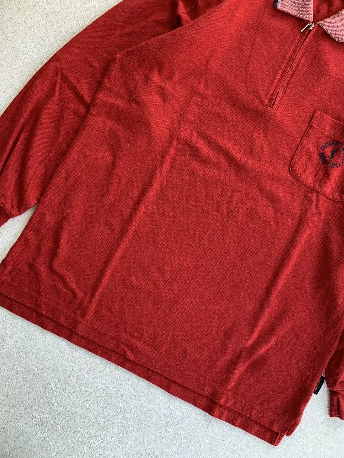 Yves Saint Laurent Yves Saint Lauren Pour Homme Red Longsleeve Shirt Size US L / EU 52-54 / 3 - 7 Thumbnail