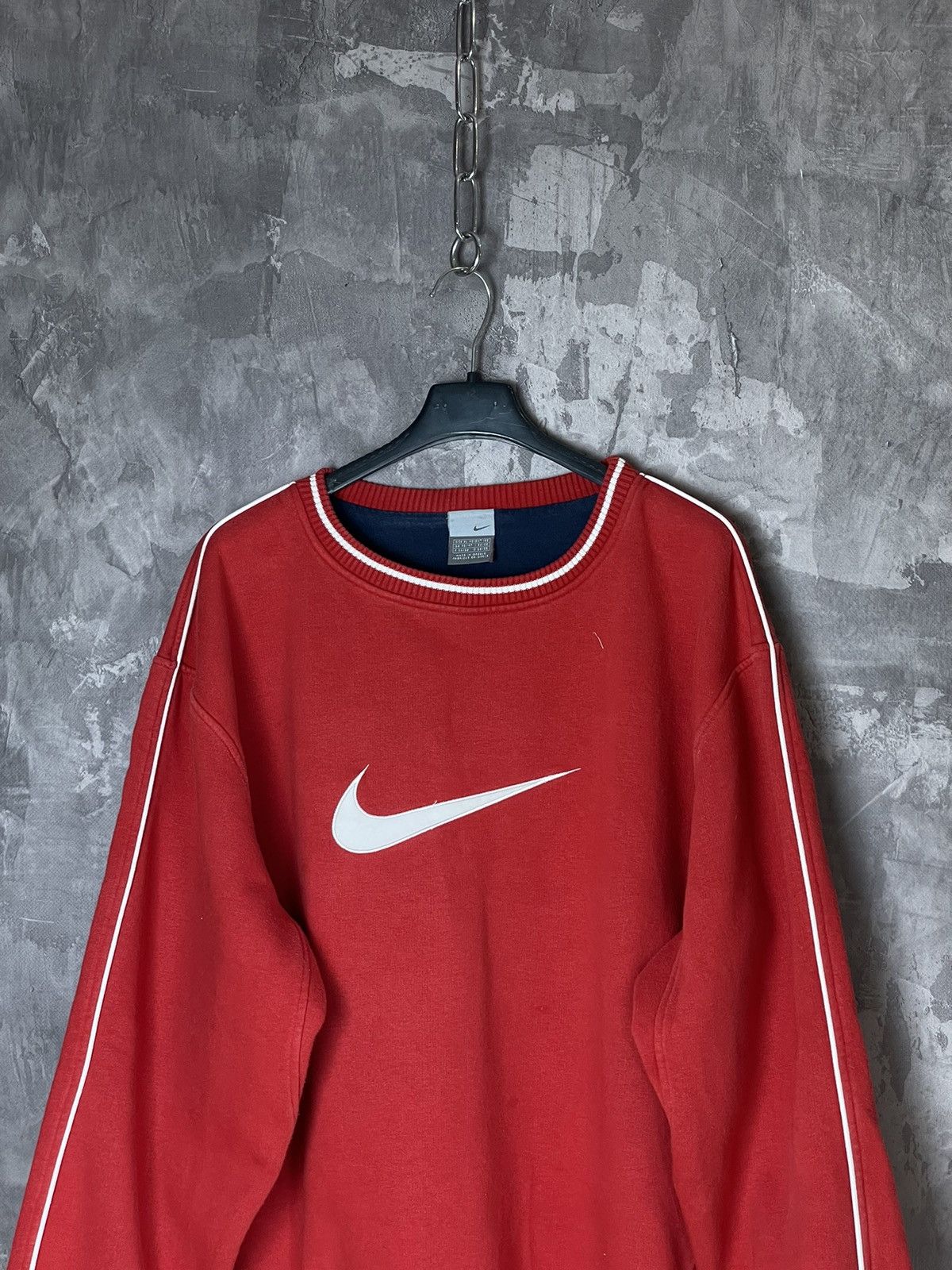 Nike × Vintage 90s Nike Spellout Vintage Y2K Oversized Retro Sweatshirt Size US XL / EU 56 / 4 - 2 Thumbnail