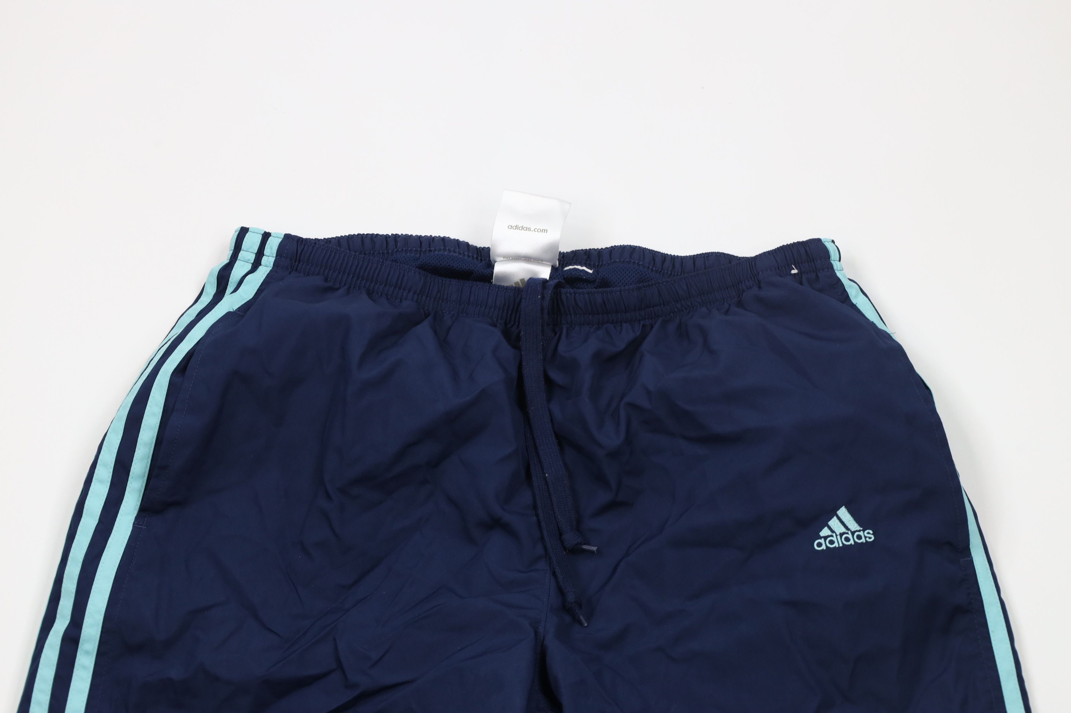 Adidas × Vintage Vintage Y2K Adidas Striped Babydoll Wide Leg Pants Blue Size 30" / US 8 / IT 44 - 2 Thumbnail