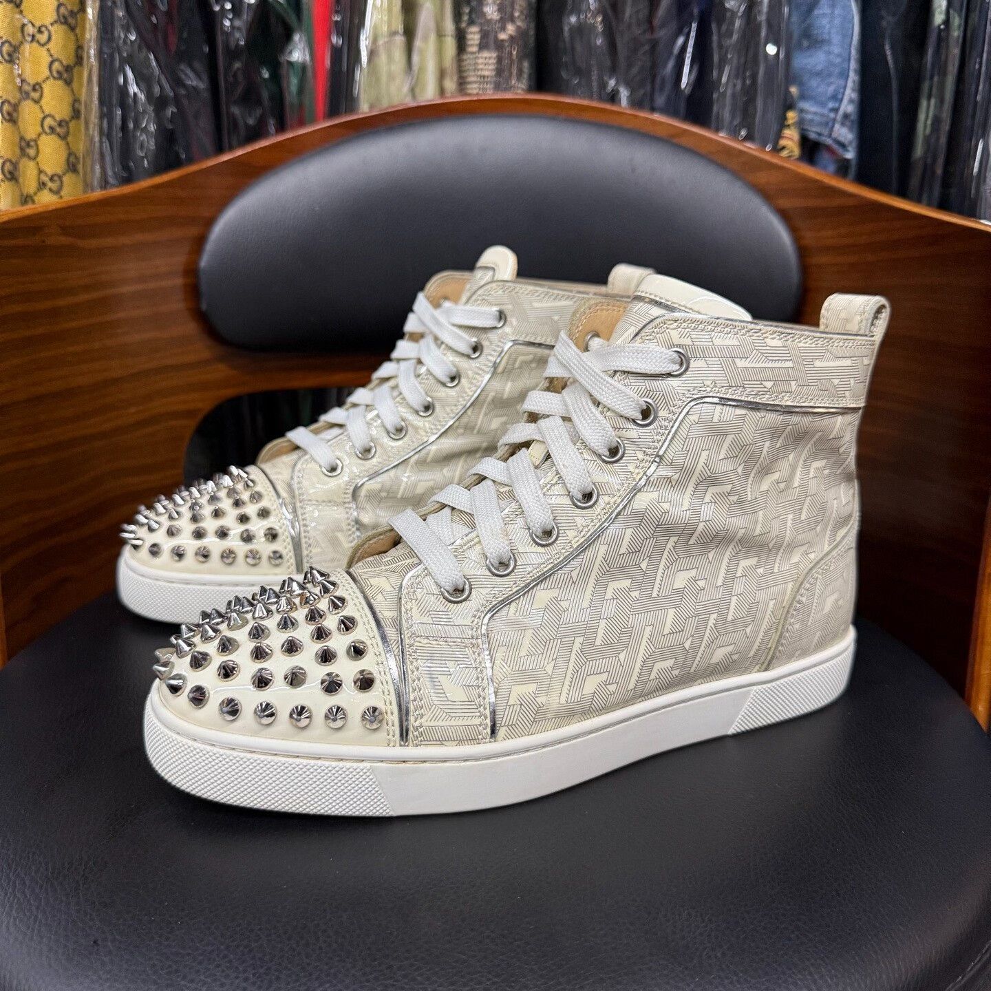 Christian Louboutin Christian Louboutin Gold Hitop Sneakers 6.5 Men Size US 6.5 / EU 39-40 - 1 Thumbnail